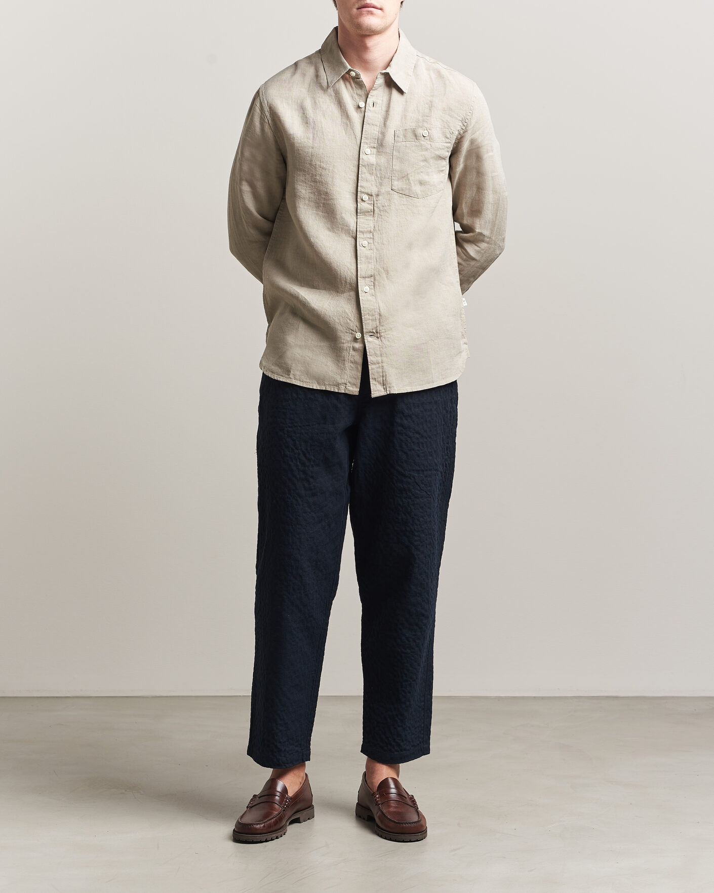 Herren | Hemden | KnowledgeCotton Apparel | Regular Linen Shirt Twill