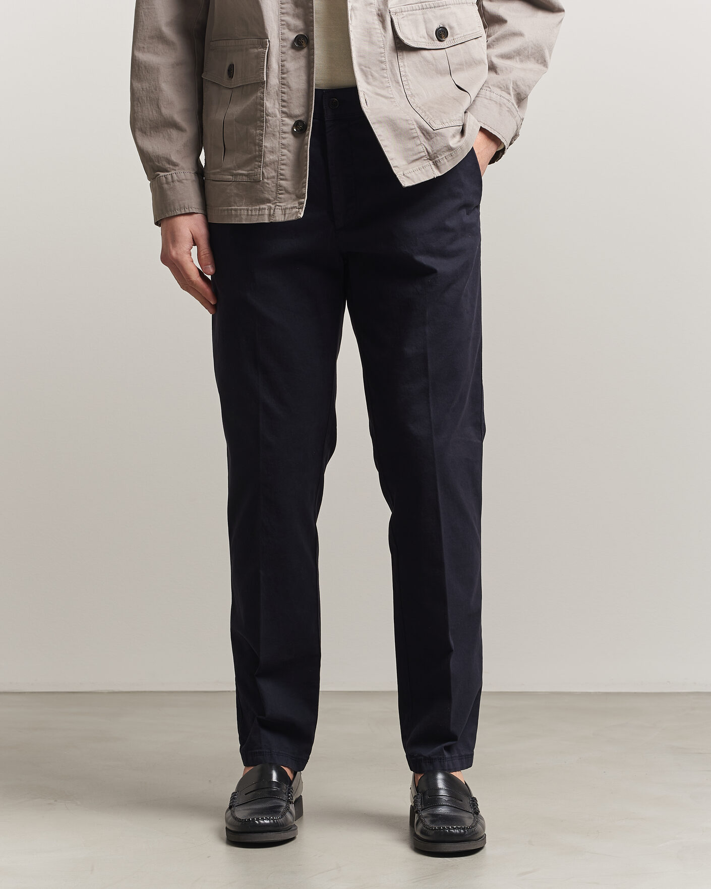 Herren | Hosen | Oscar Jacobson | Danik Cotton Trousers Navy