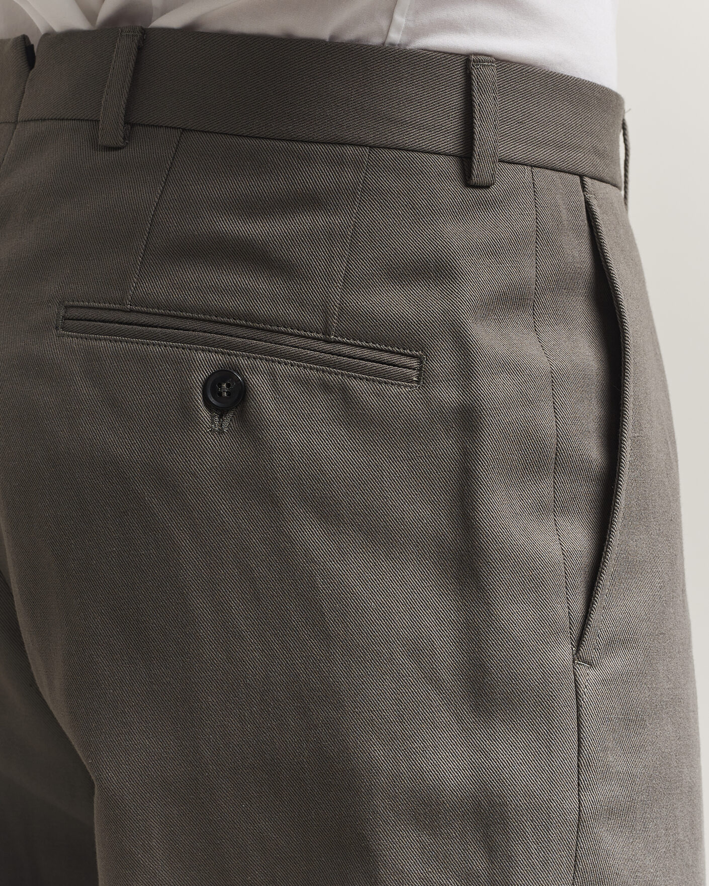 Herren | Hosen | Oscar Jacobson | Del Cotton/Linen Trousers Olive
