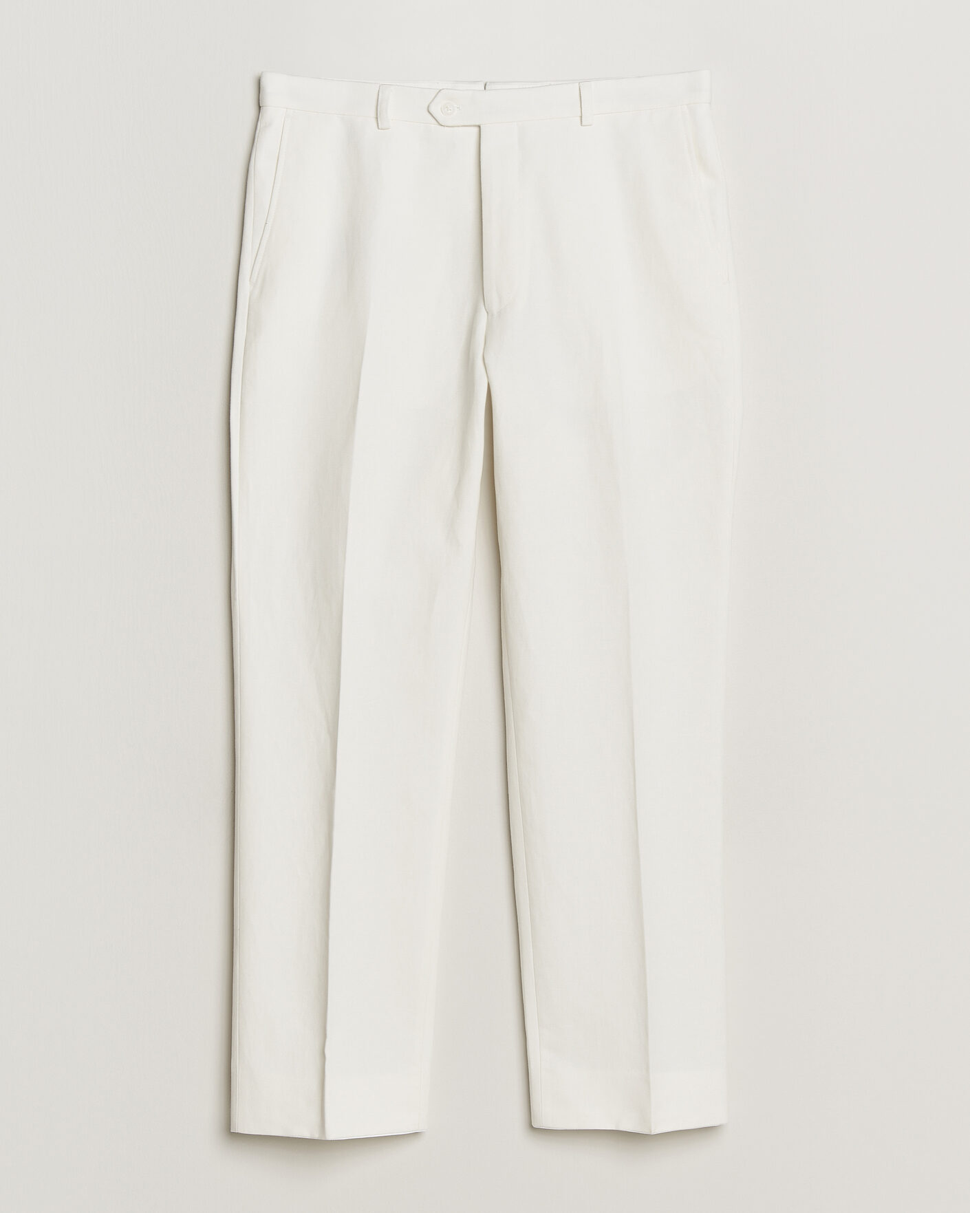 Herren | Hosen | Oscar Jacobson | Del Cotton/Linen Trousers White