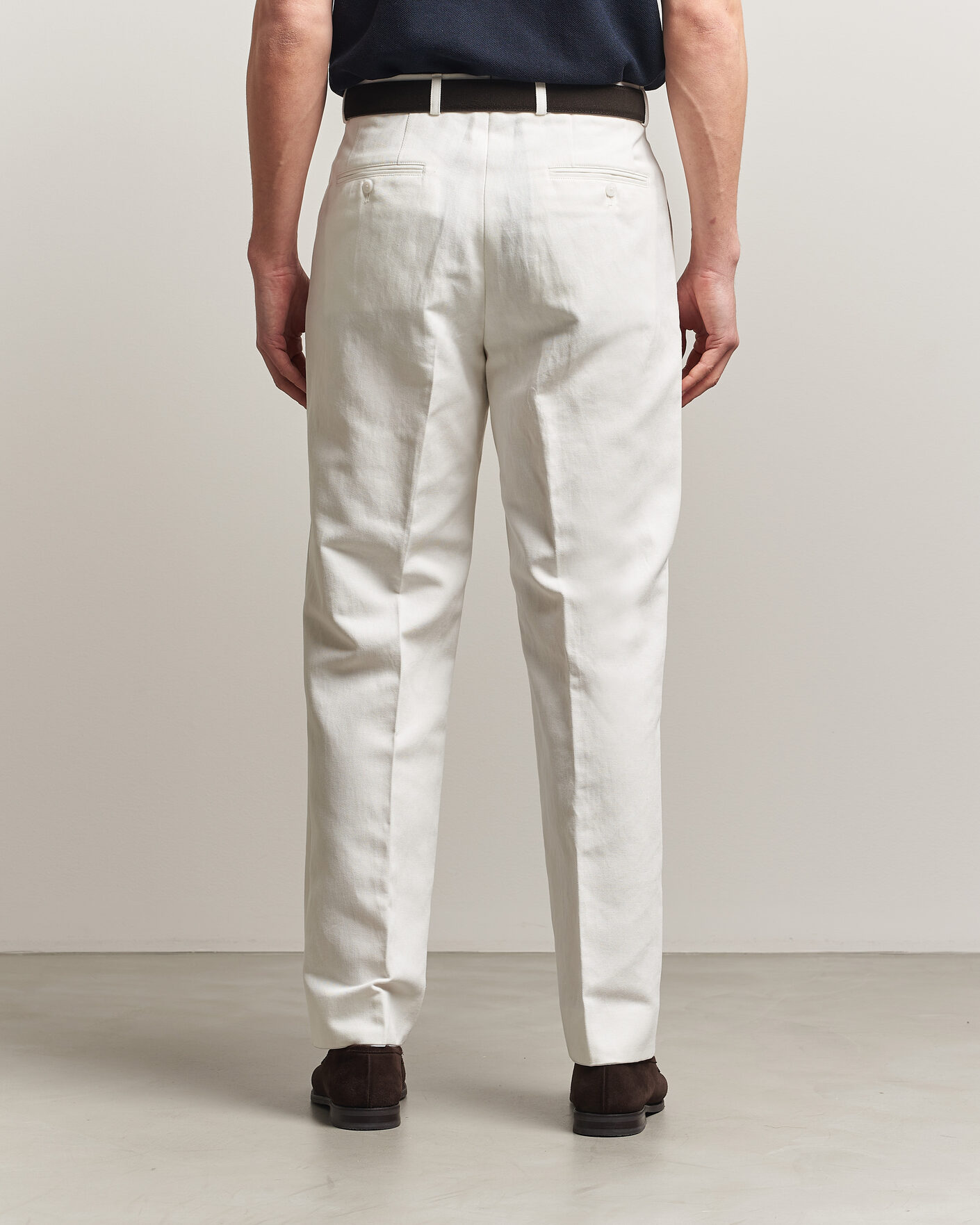 Herren | Hosen | Oscar Jacobson | Del Cotton/Linen Trousers White