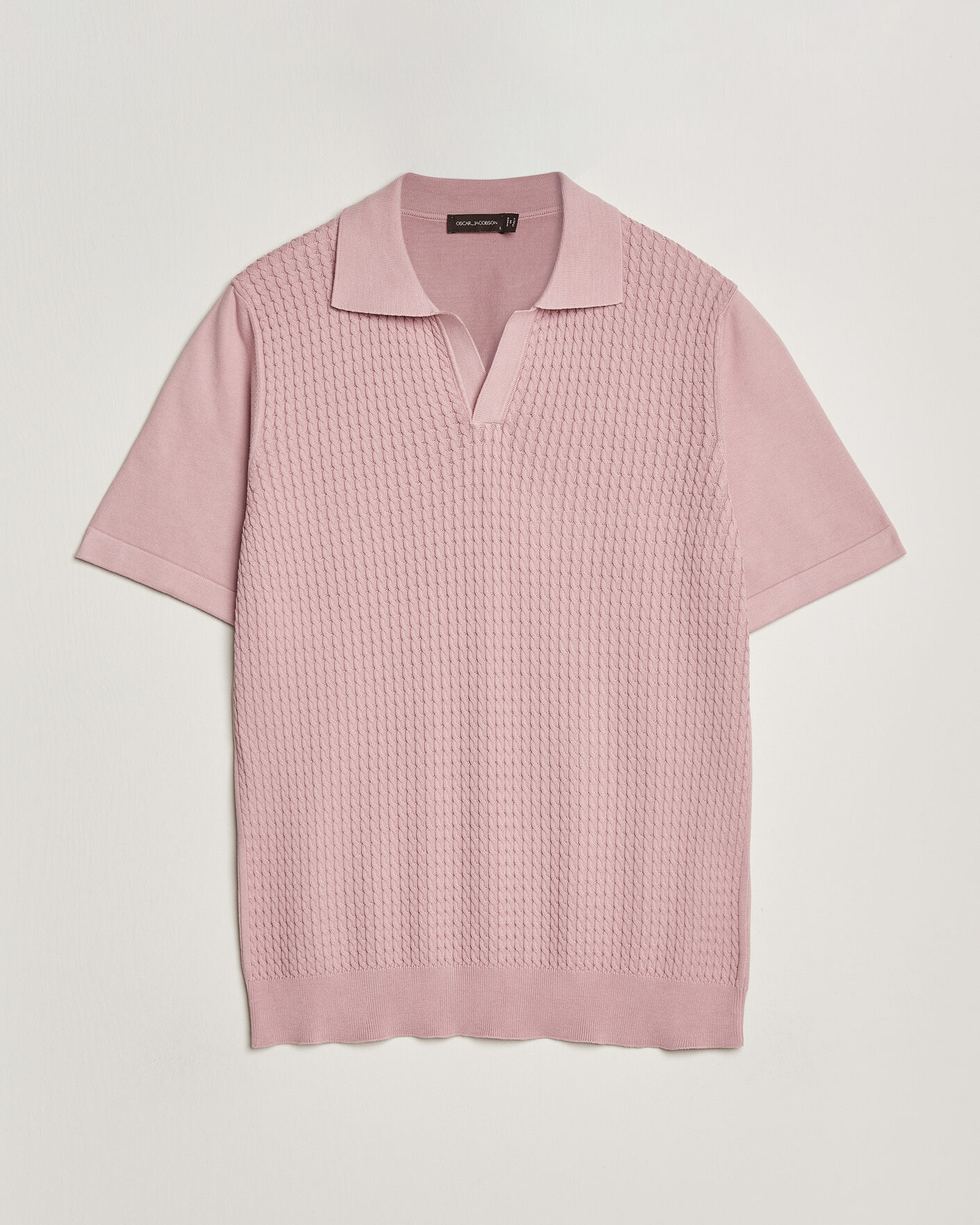 Herren | Poloshirts | Oscar Jacobson | Alf Structured Cotton Polo Pink