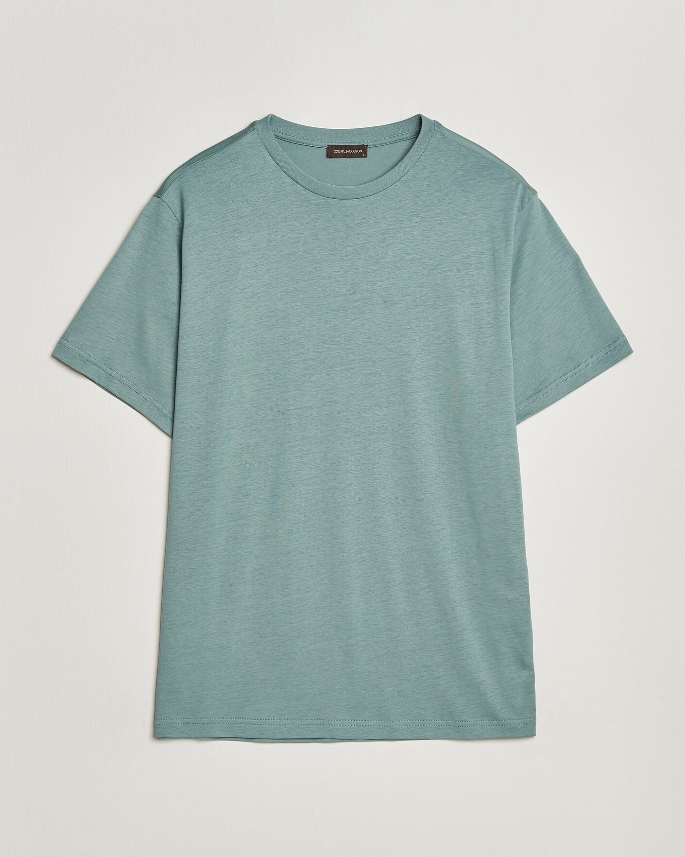 Herren | T-Shirts | Oscar Jacobson | Kim Lyocel/Cotton T-Shirt Soft Green