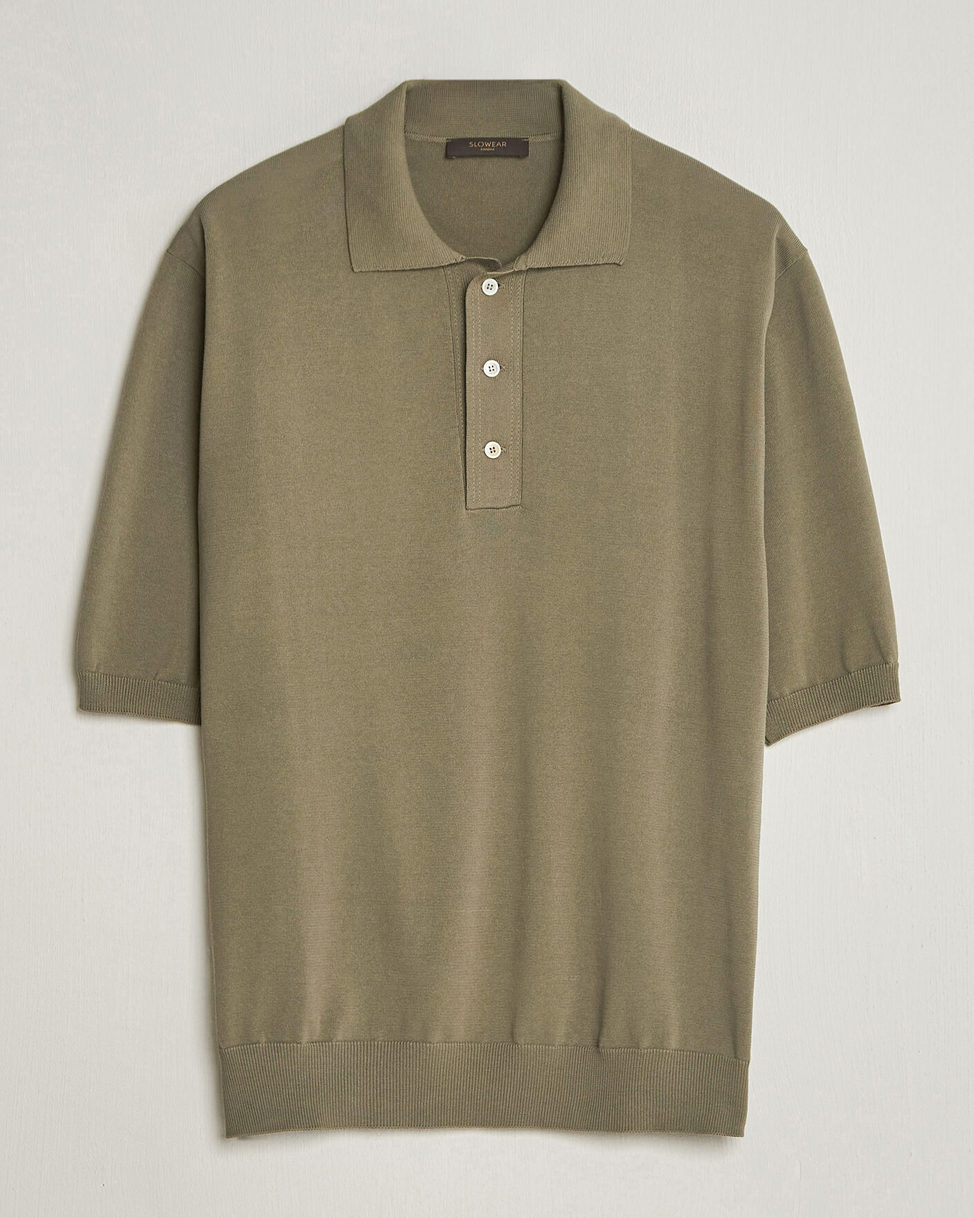 Herren | Poloshirts | Zanone | Knitted Cotton Polo Olive