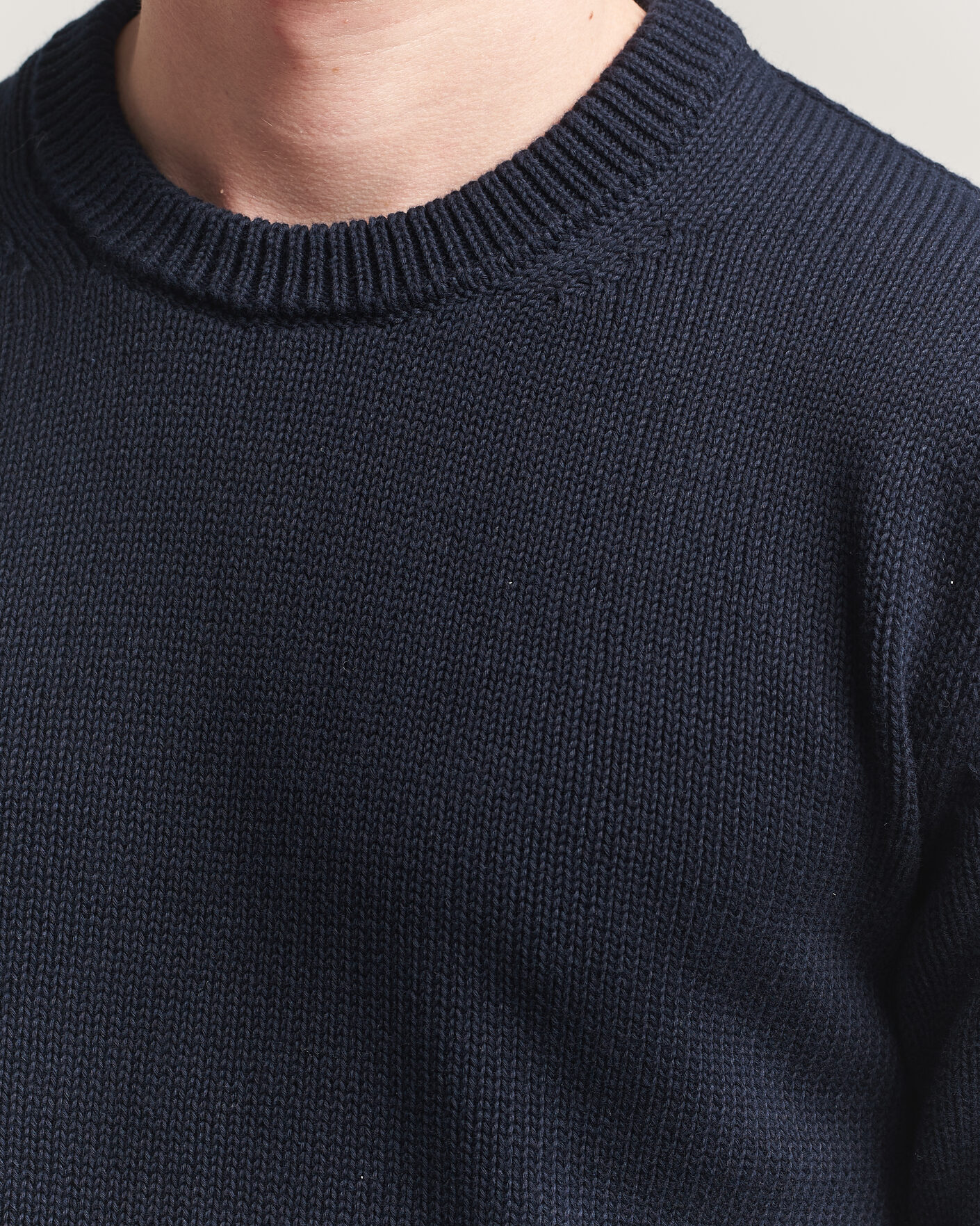 Herren | Pullover | Zanone | Soft Cotton Crew Neck Sweater Navy