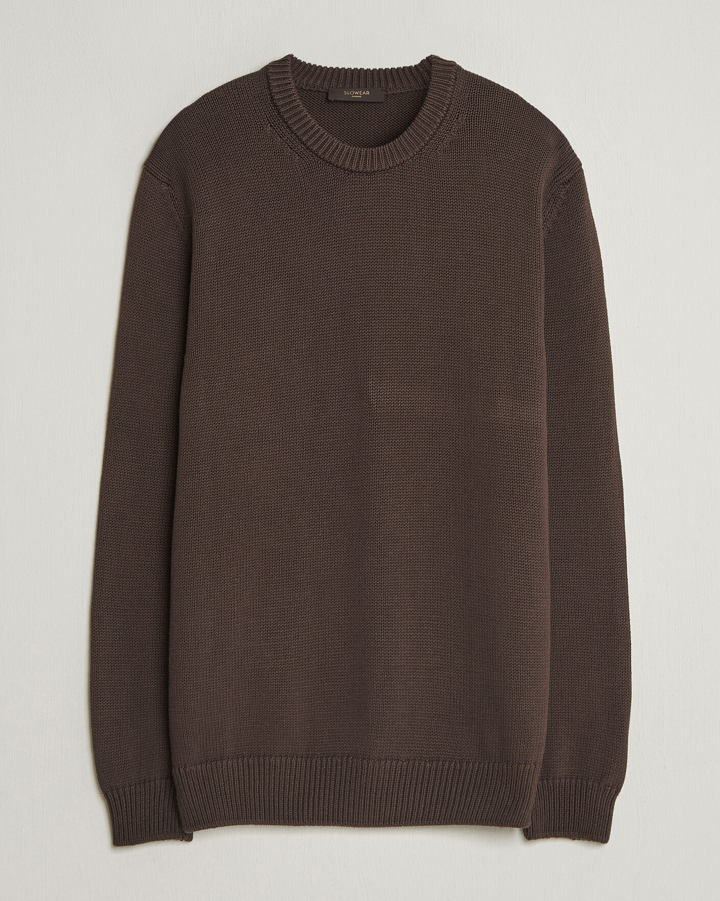 Herren | Pullover | Zanone | Soft Cotton Crew Neck Sweater Chocolate