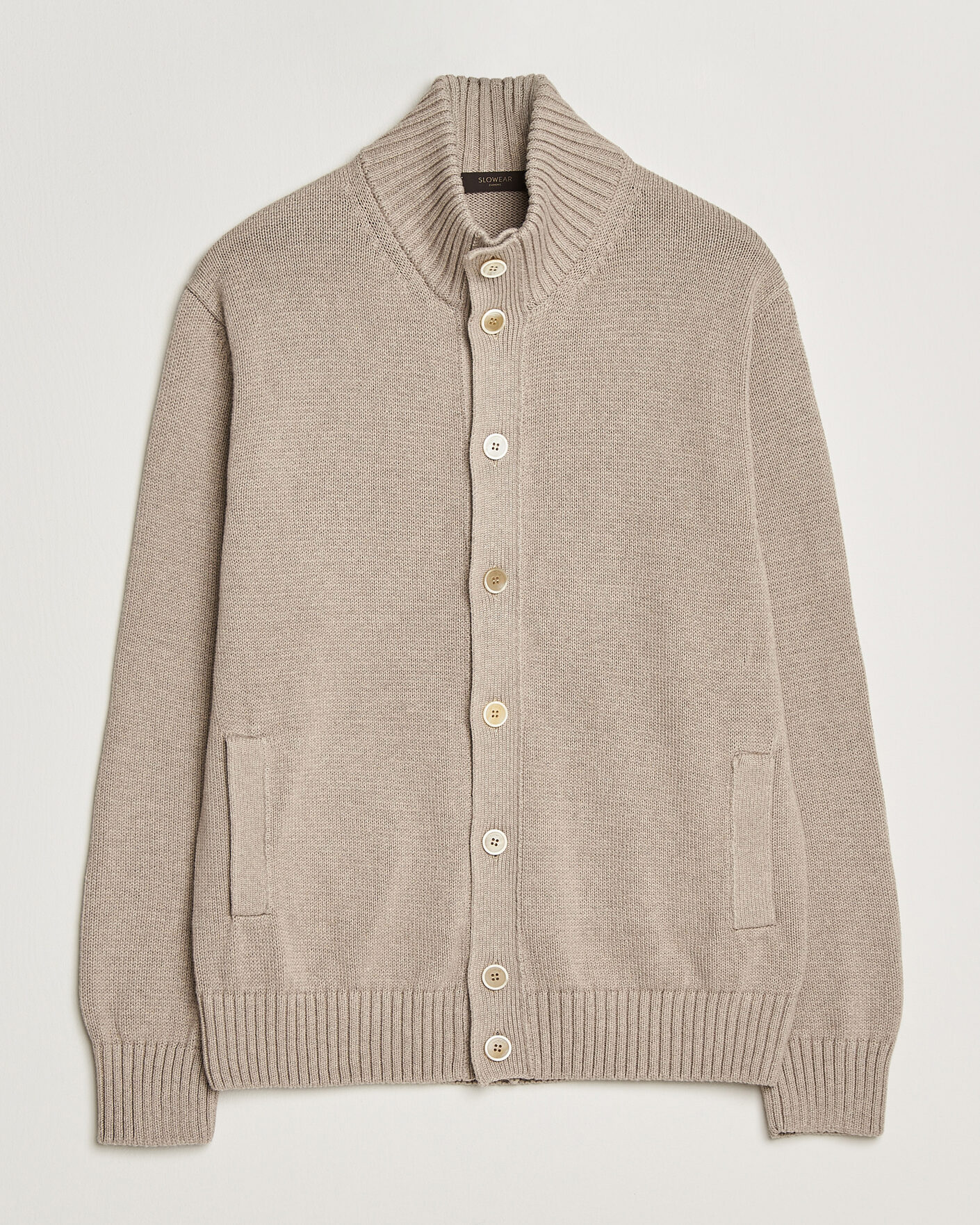 Herren | Pullover | Zanone | Soft Cotton Chioto Cardigan Taupe