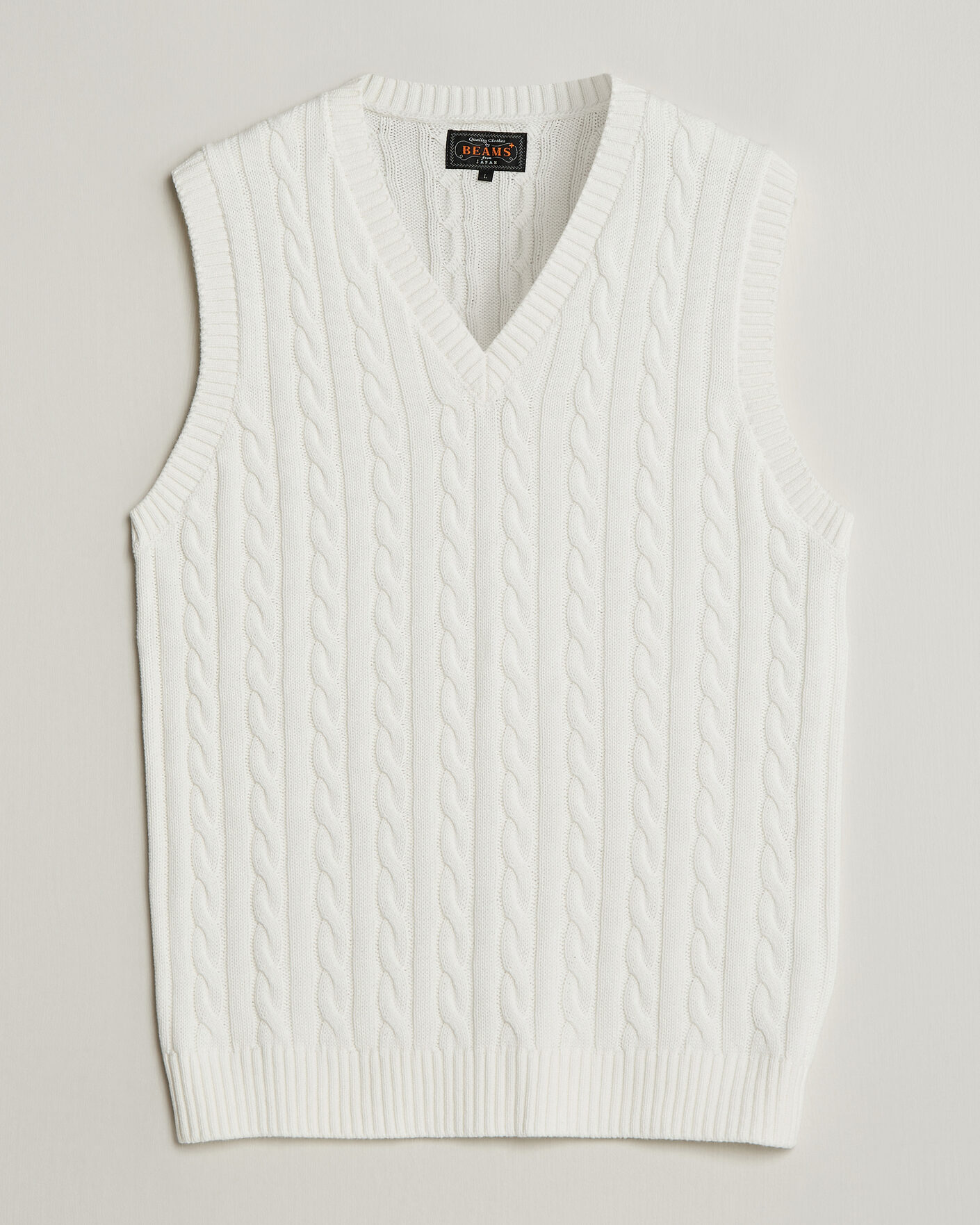 Herren | Pullover | BEAMS PLUS | Cable Knit Vest White