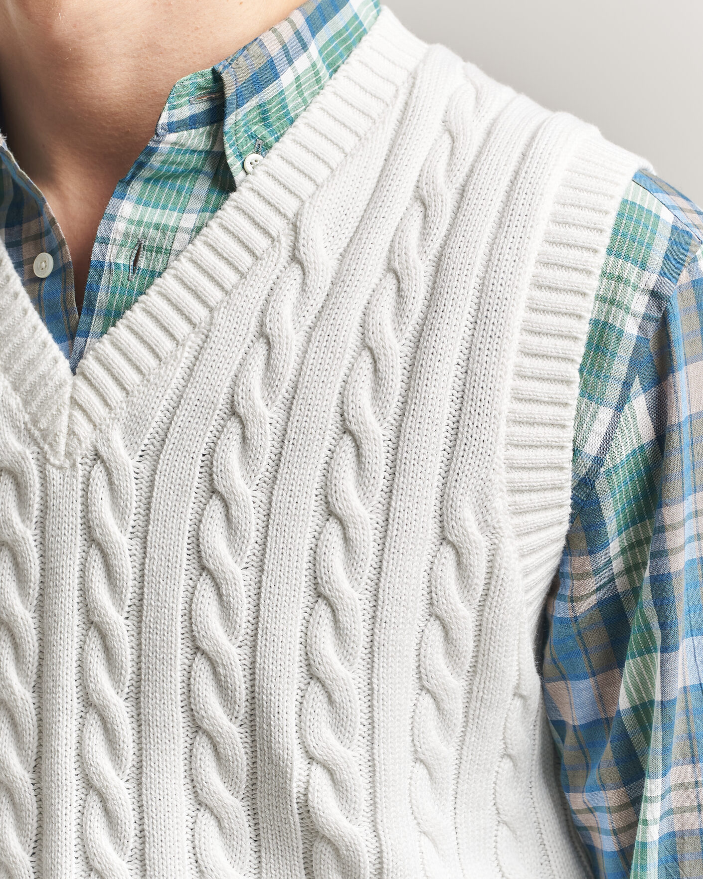 Herren | Pullover | BEAMS PLUS | Cable Knit Vest White