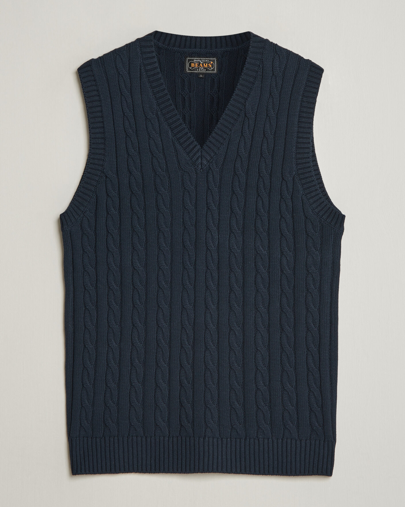 Herren | Pullover | BEAMS PLUS | Cable Knit Vest Navy