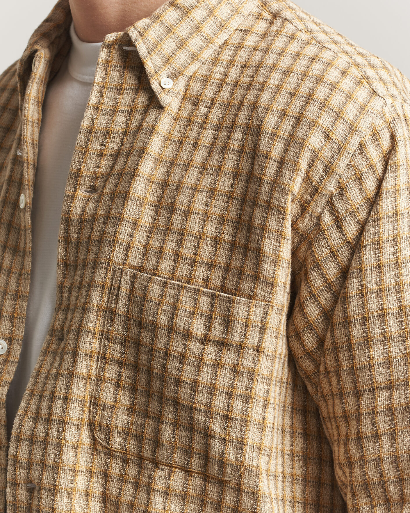 Herren | Hemden | BEAMS PLUS | Panama Plaid Button Down Shirt Beige