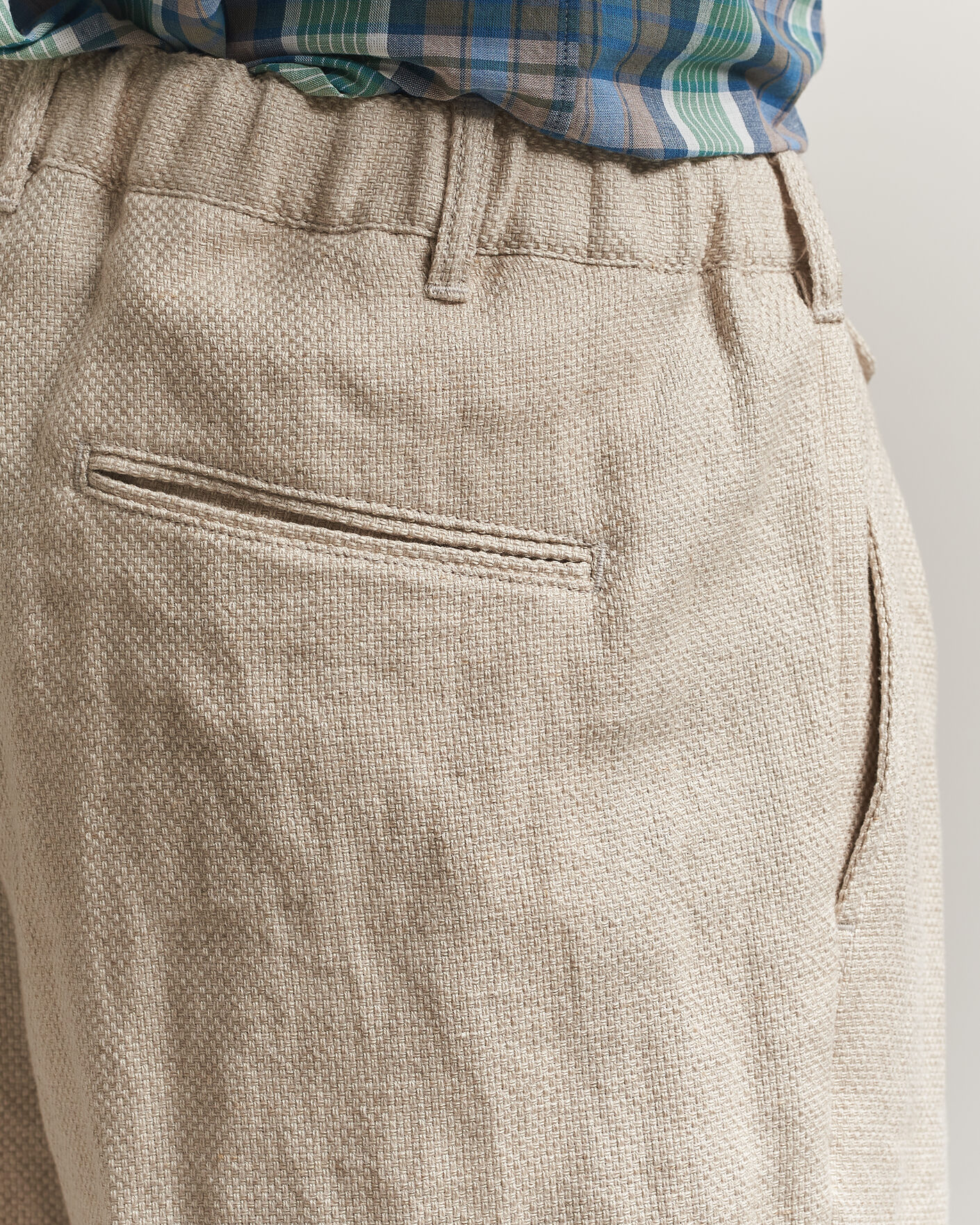 Herren | Hosen | BEAMS PLUS | Cotton/Linen Pleated Trousers Off White