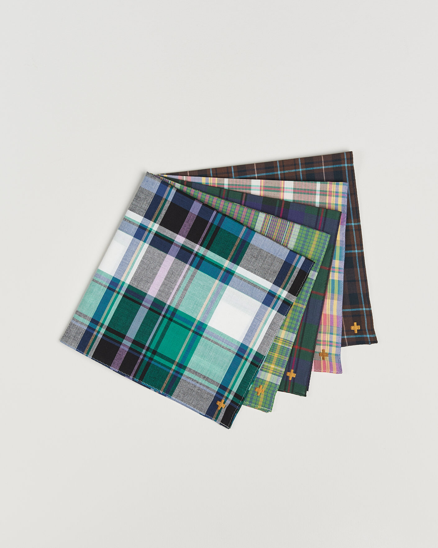 Herren | BEAMS PLUS 5-Pack Madras Handkerchief Multicolour | BEAMS PLUS | 5-Pack Madras Handkerchief Multicolour