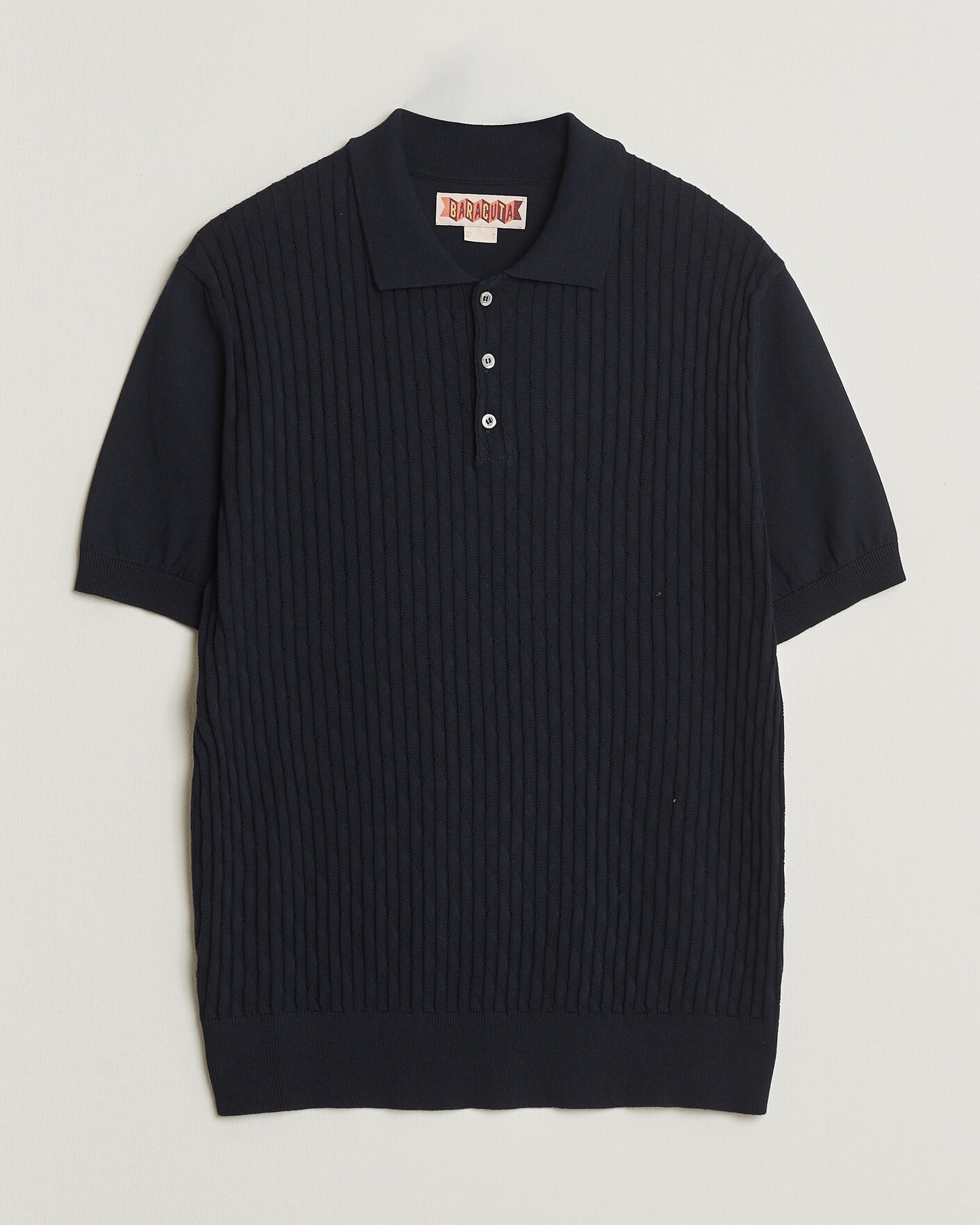 Herren | Poloshirts | Baracuta | Pattern Stich Polo Navy