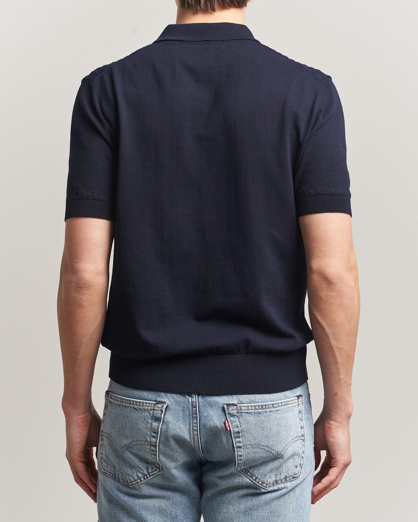 Herren | Poloshirts | Baracuta | Pattern Stich Polo Navy