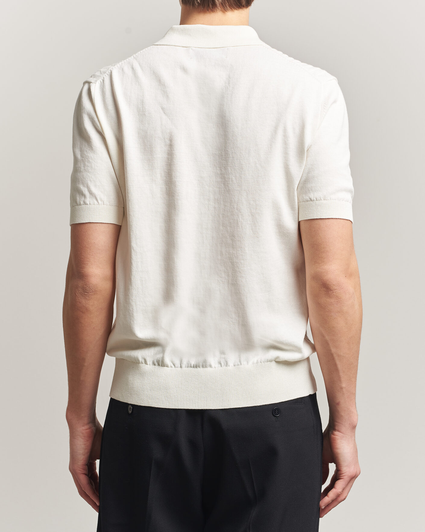 Herren | Poloshirts | Baracuta | Pattern Stich Polo Off White