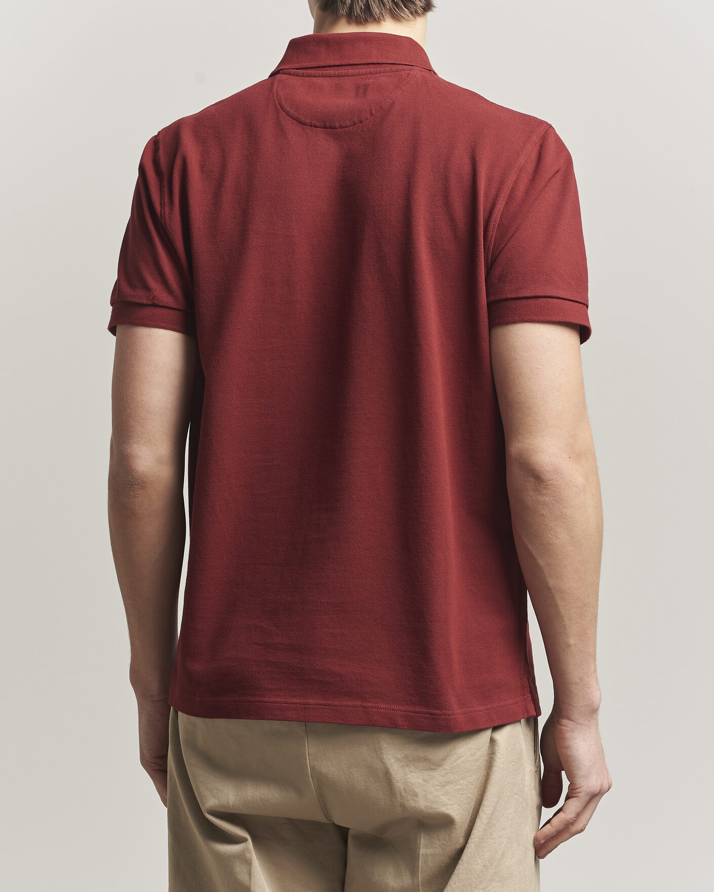 Herren | Poloshirts | Baracuta | Tartan Placket Piquet Polo Oxblood