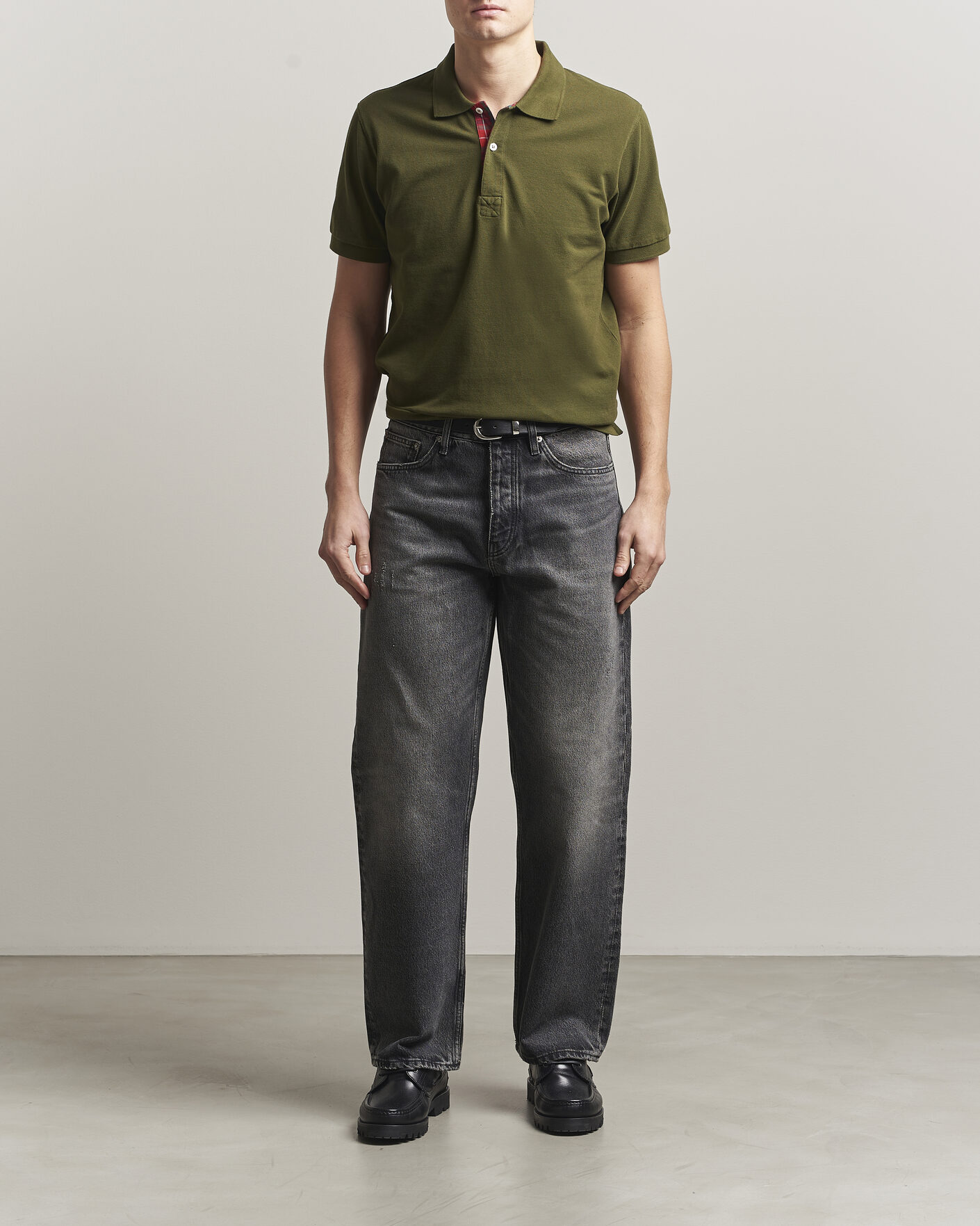 Herren | Poloshirts | Baracuta | Tartan Placket Piquet Polo Beech