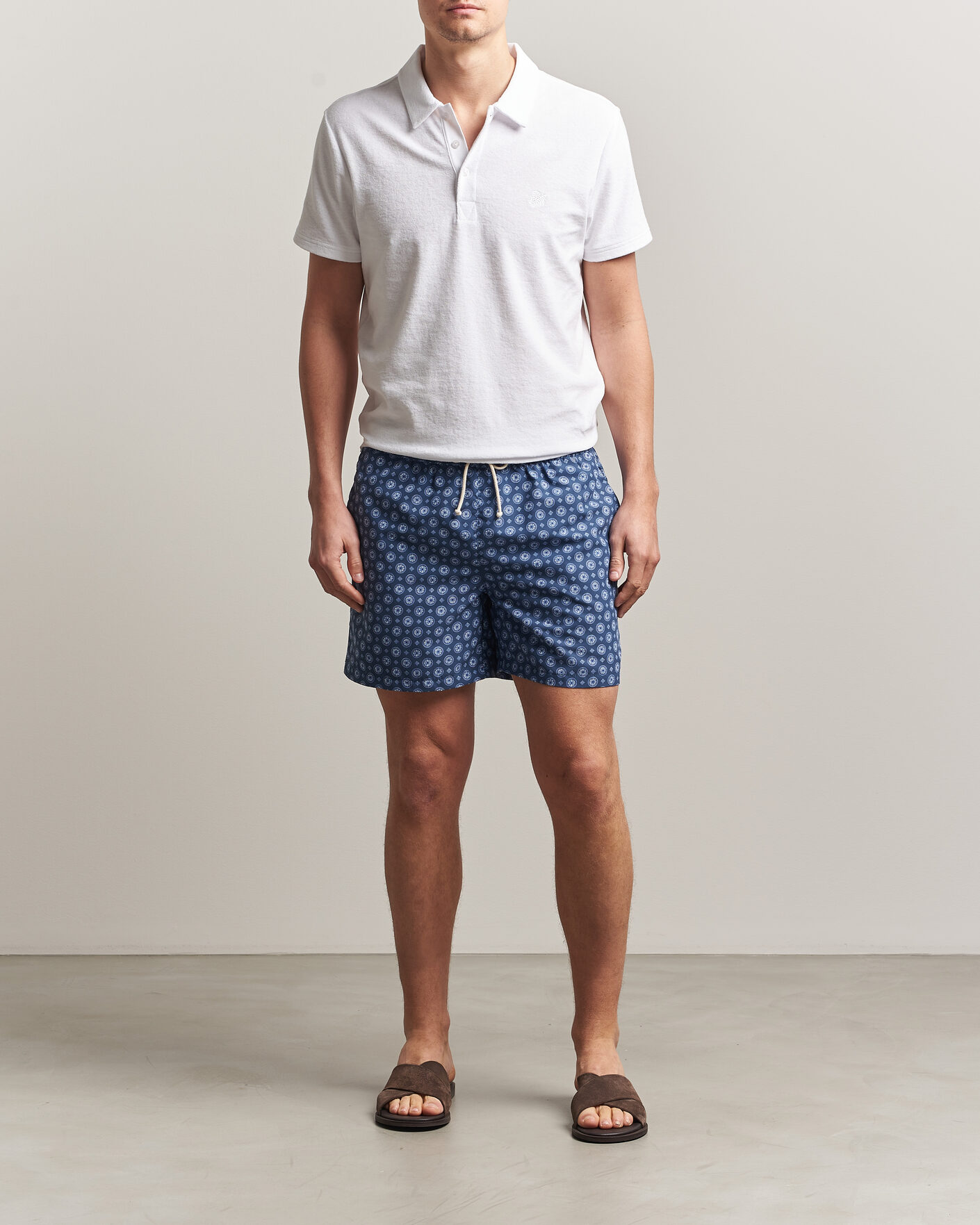 Herren | Badehosen | Ripa Ripa | Printed Swimshorts Dark Blue