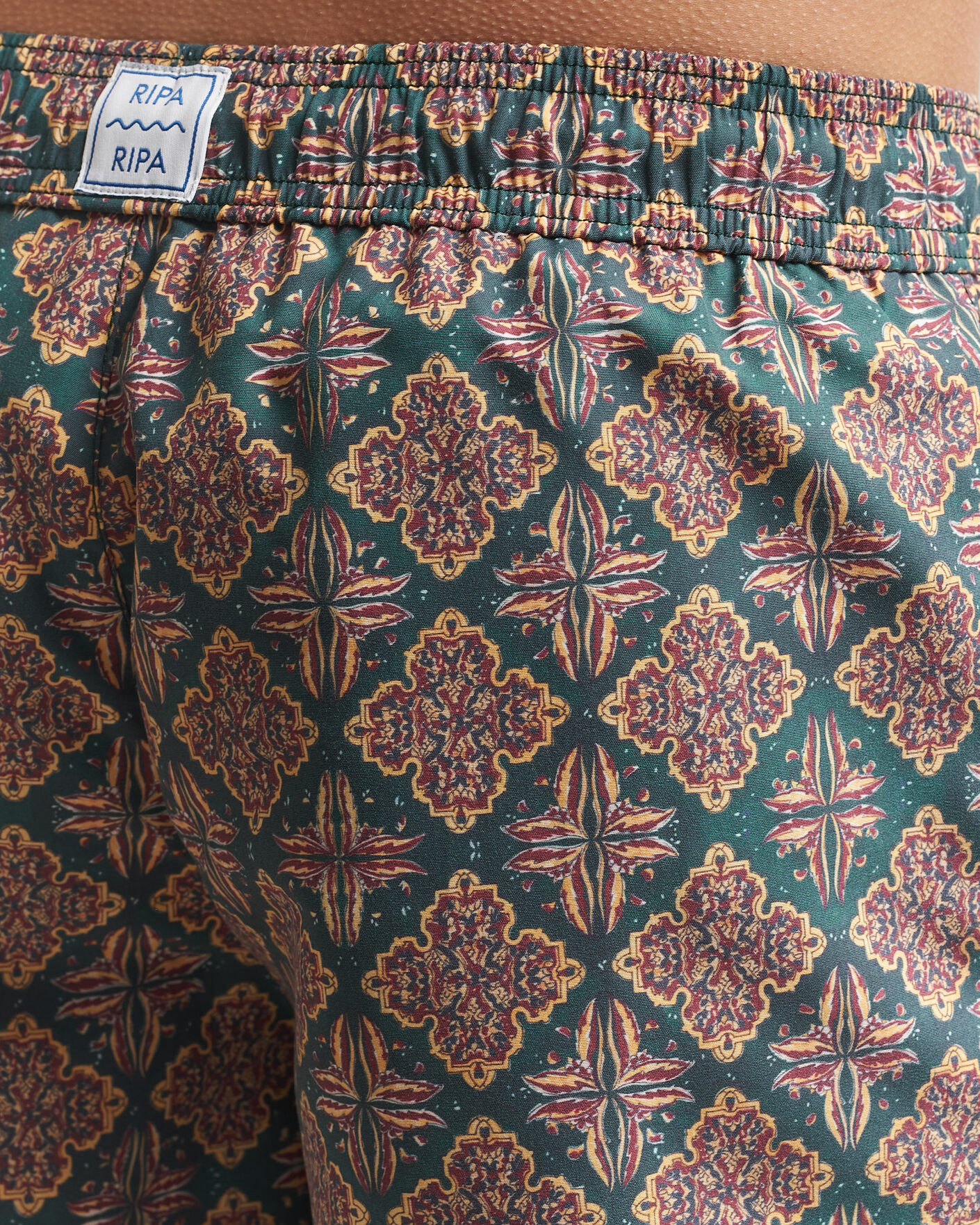 Herren | Ripa Ripa Printed Swimshorts Green/Red | Ripa Ripa | Printed Swimshorts Green/Red