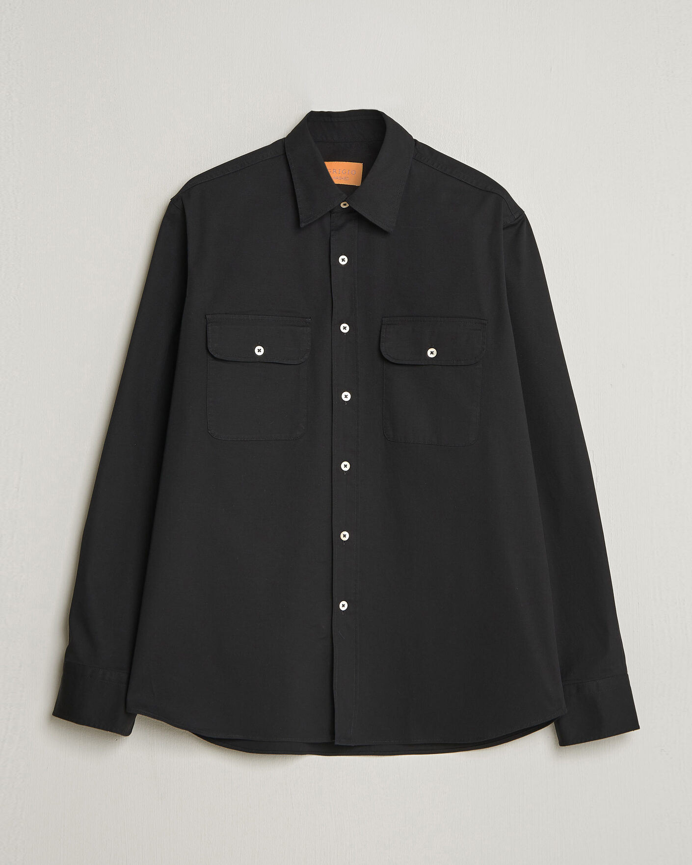 Herren | Hemden | Grigio | Illinois Cotton Overshirt Black