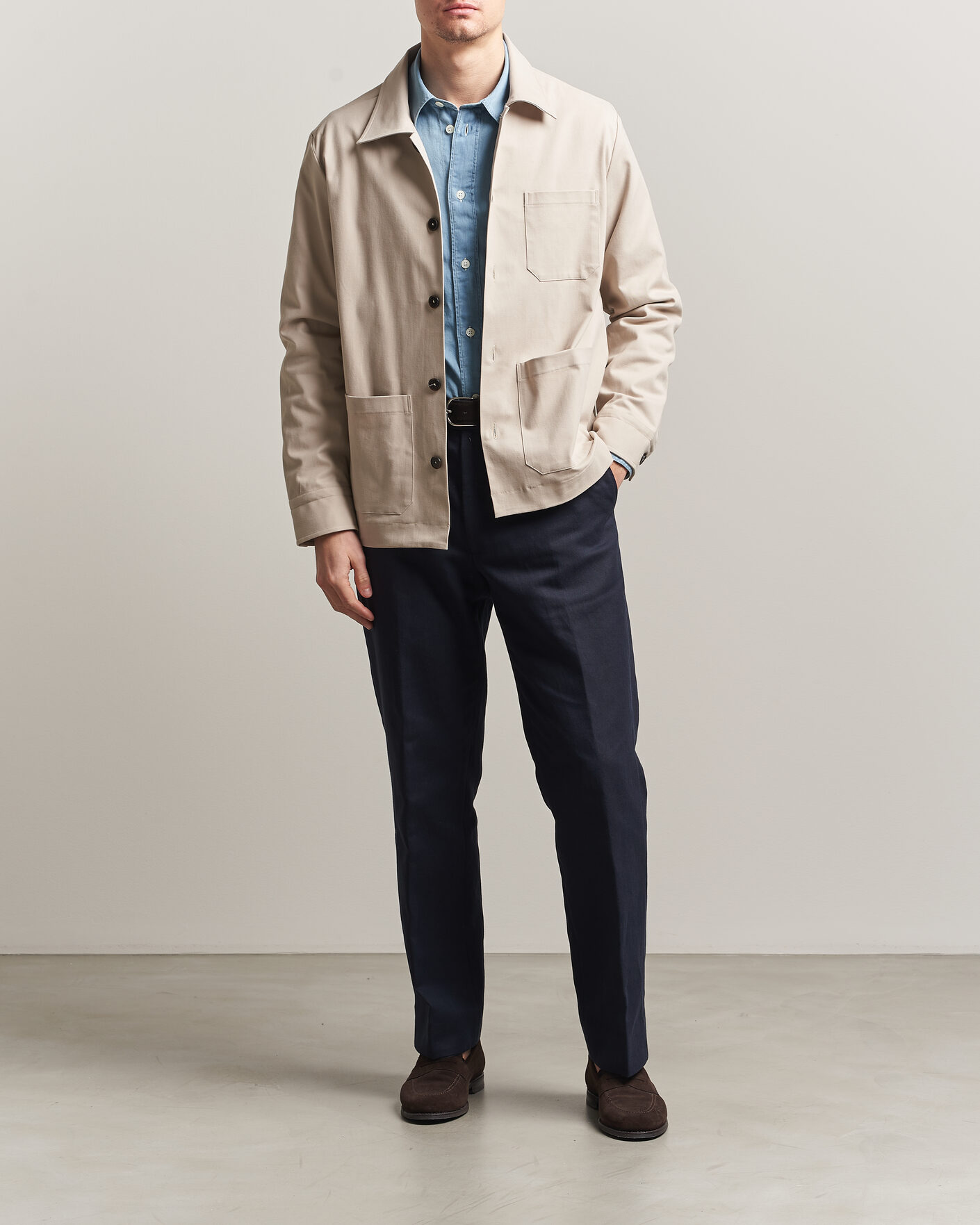 Herren | Jacken | Grigio | Cotton Chore Jacket Beige