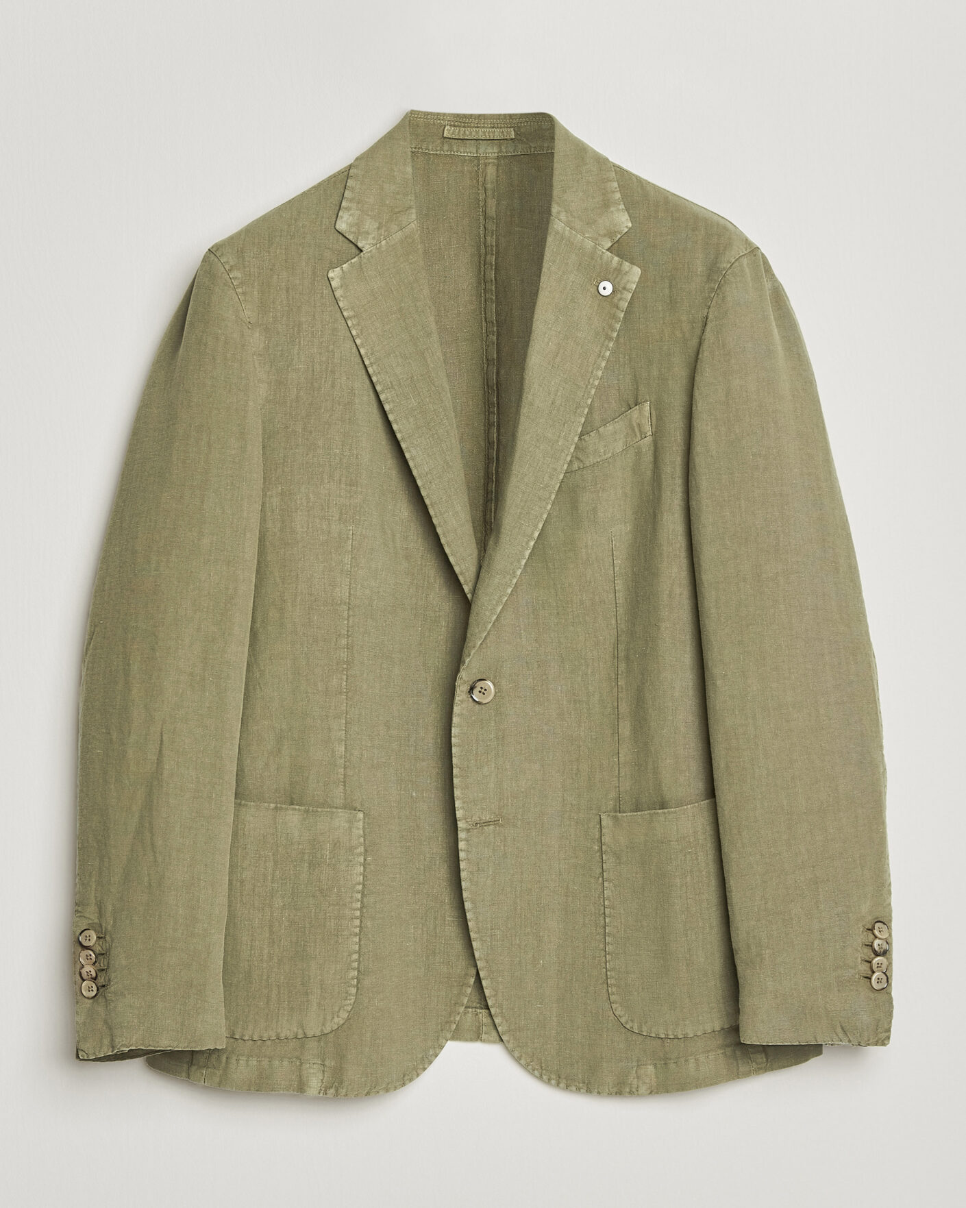 Herren | Sakkos | L.B.M. 1911 | Jack Regular Fit Linen Blazer Olive