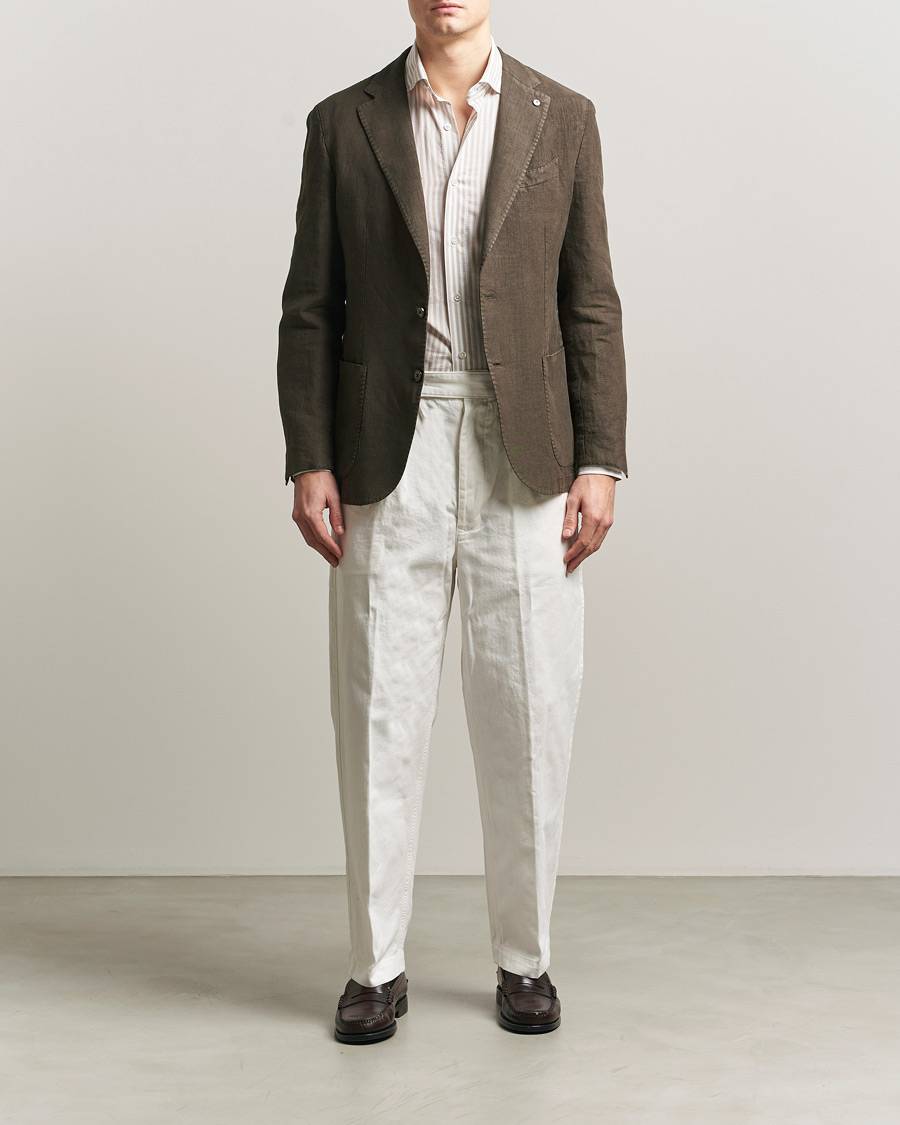 Herren | Sakkos | L.B.M. 1911 | Jack Regular Fit Linen Blazer Brown