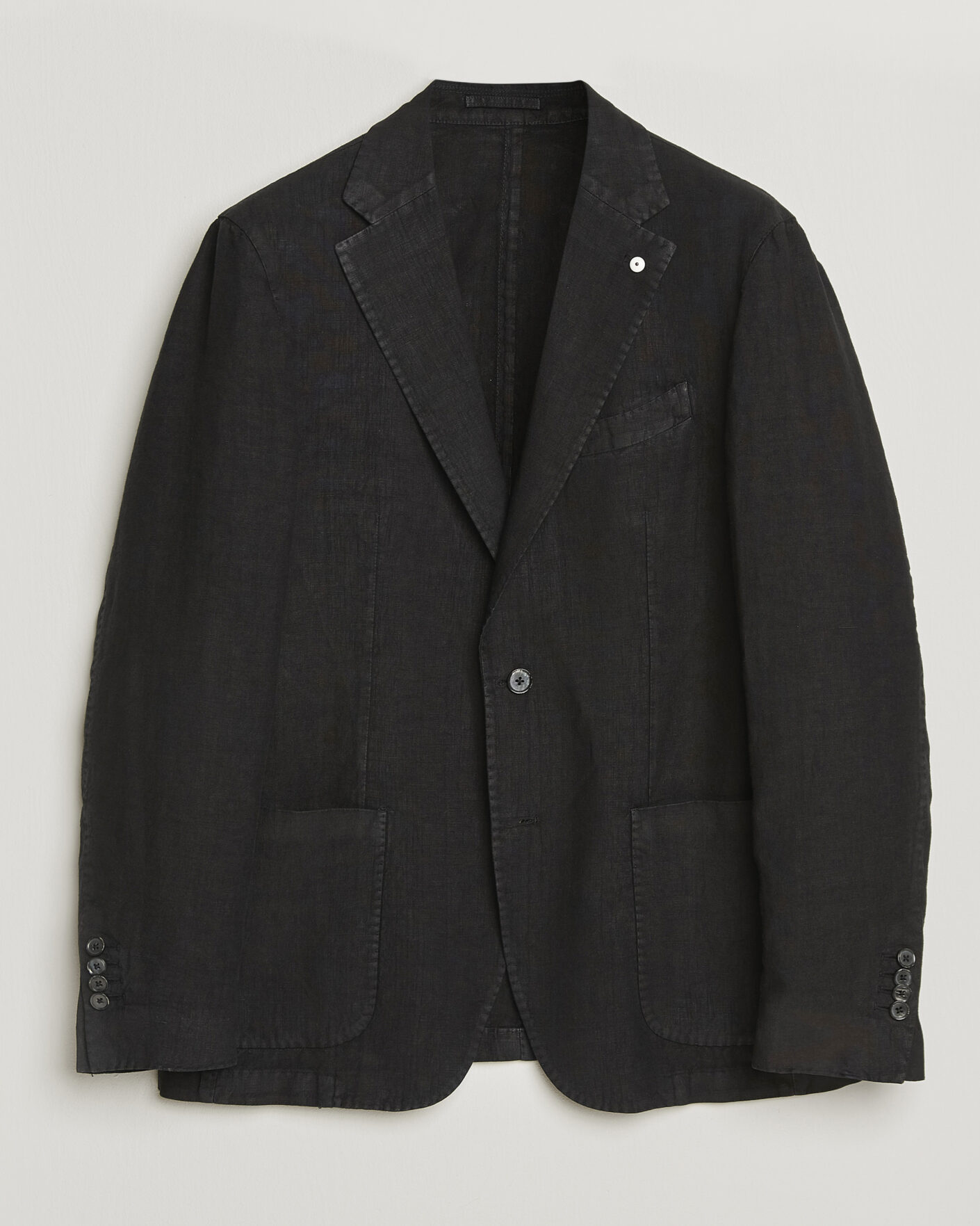 Herren | Sakkos | L.B.M. 1911 | Jack Regular Fit Linen Blazer Black