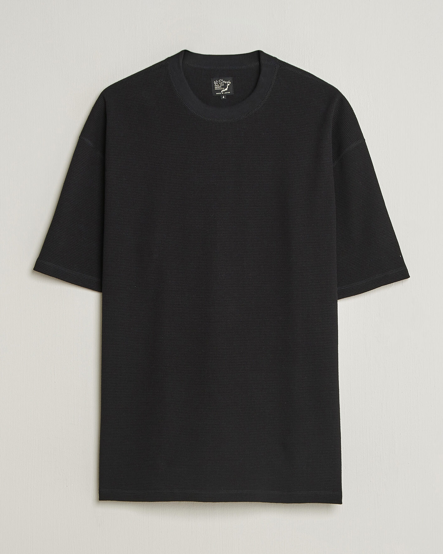 Herren | T-Shirts | orSlow | Waffle Cotton T-Shirt Black