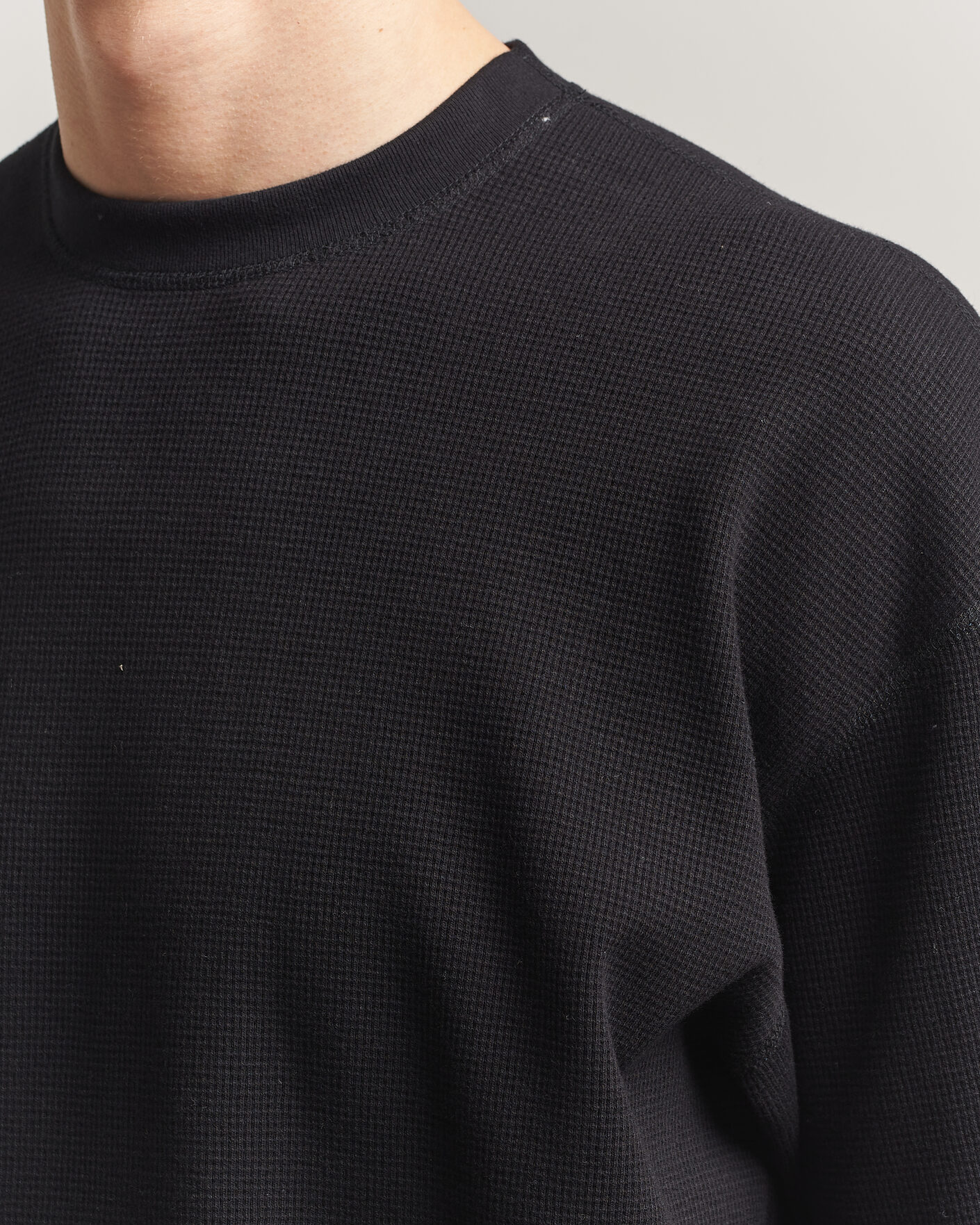 Herren | T-Shirts | orSlow | Waffle Cotton T-Shirt Black
