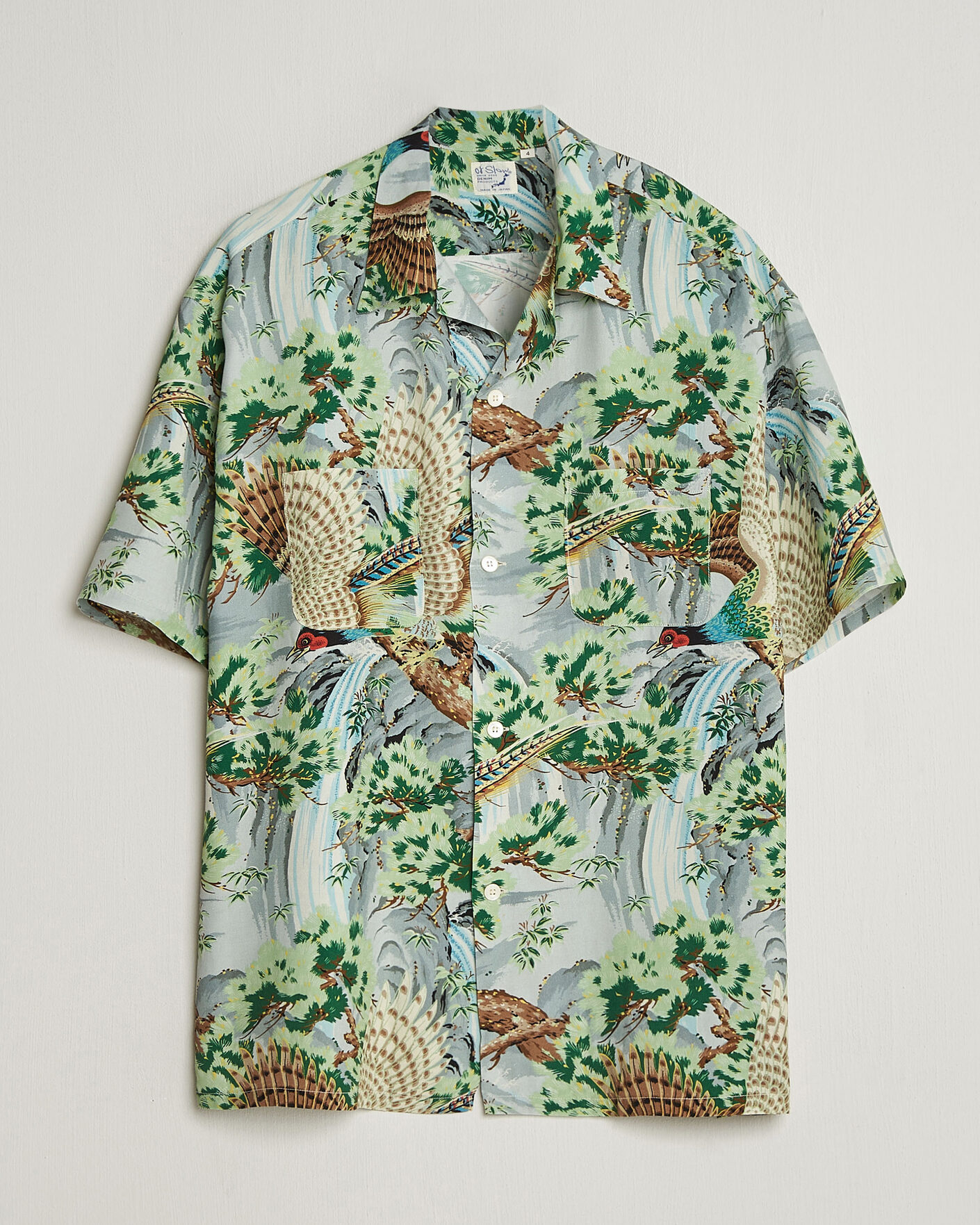 Herren | Hemden | orSlow | Peacock Garden Hawaiian Shirt Green