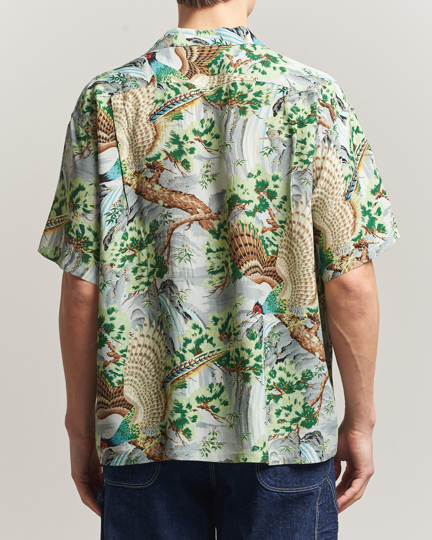 Herren | Hemden | orSlow | Peacock Garden Hawaiian Shirt Green