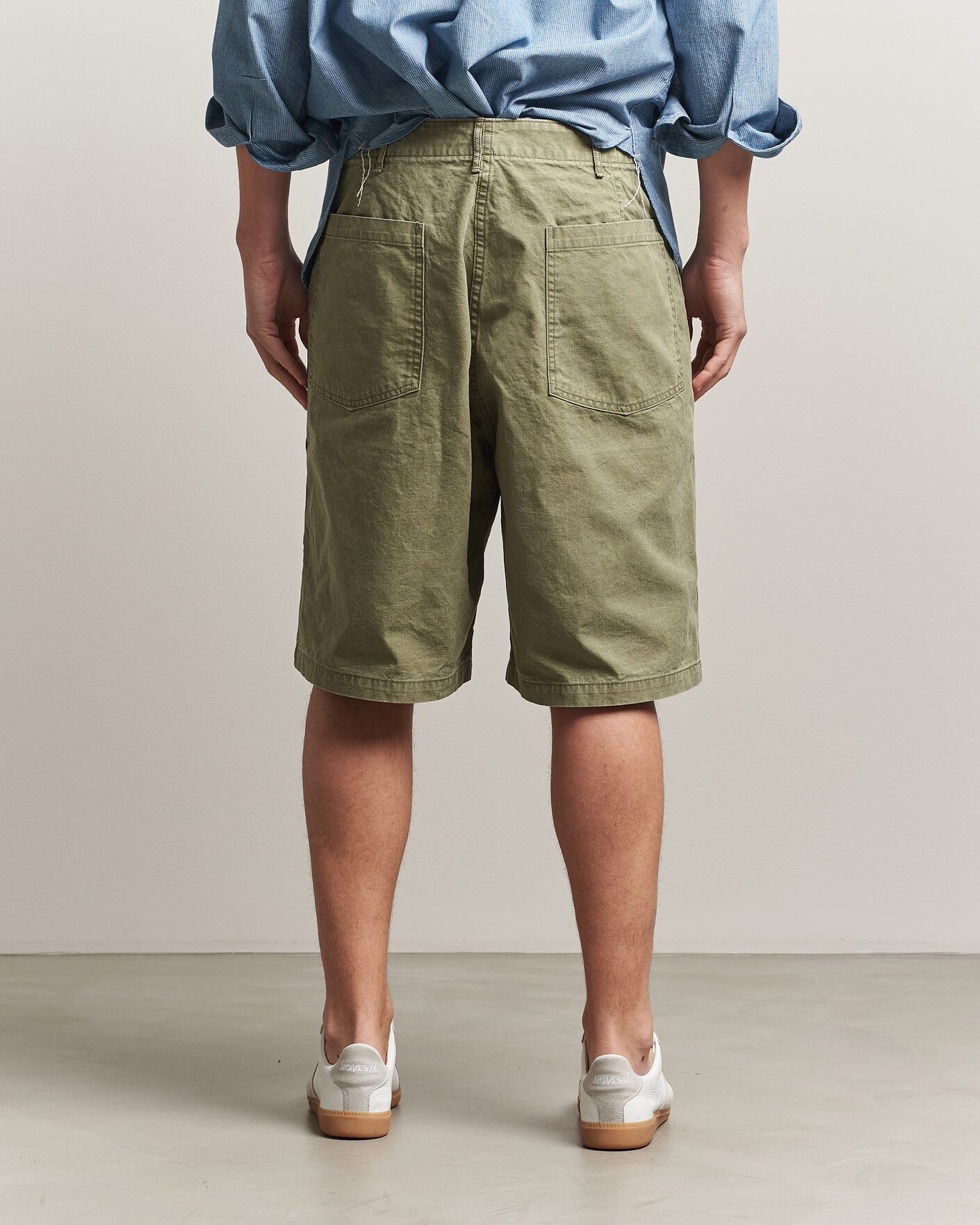 Herren | Shorts | orSlow | Summer Fatigue Shorts Washed Army Green