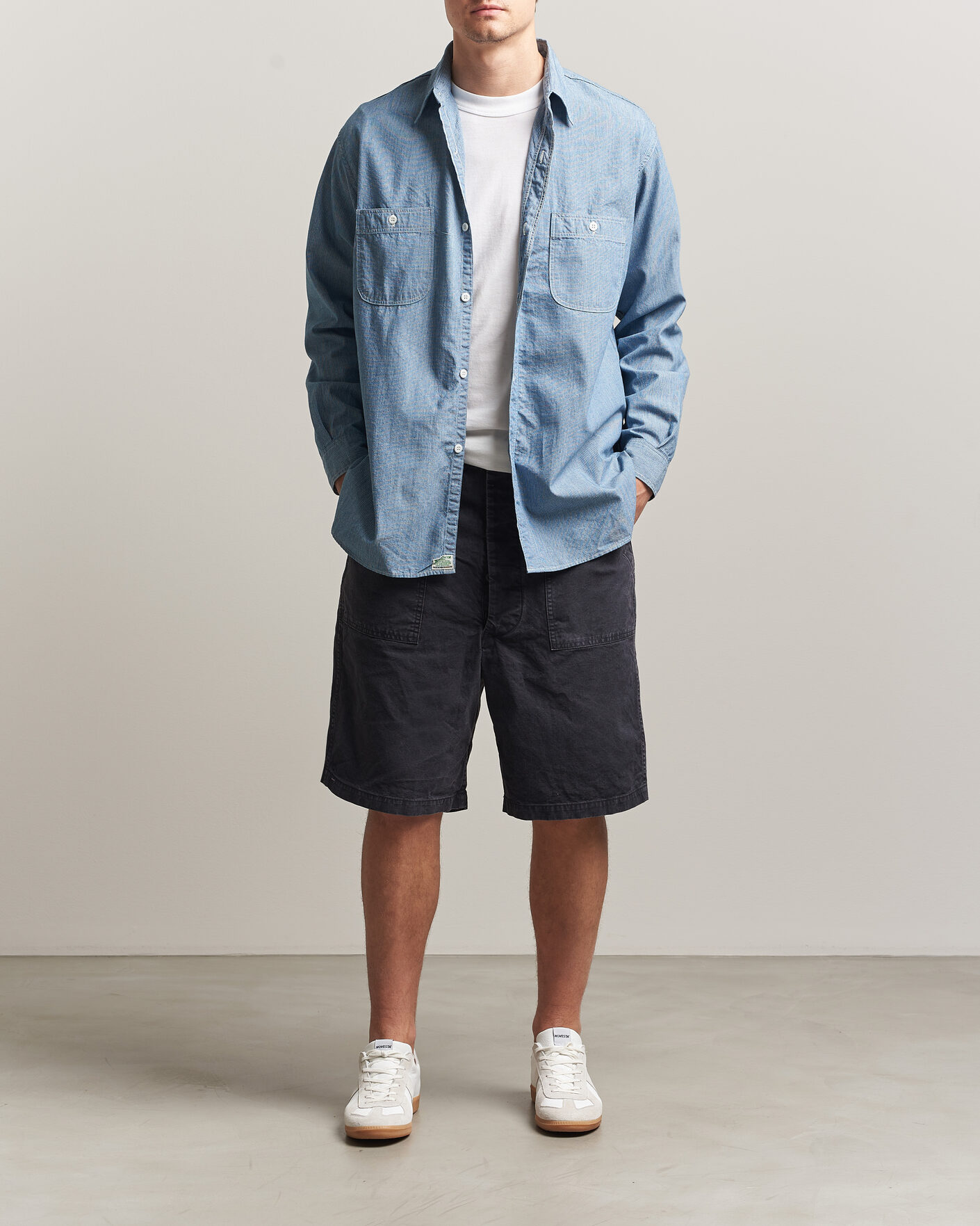 Herren | Shorts | orSlow | Summer Fatigue Shorts Washed Black