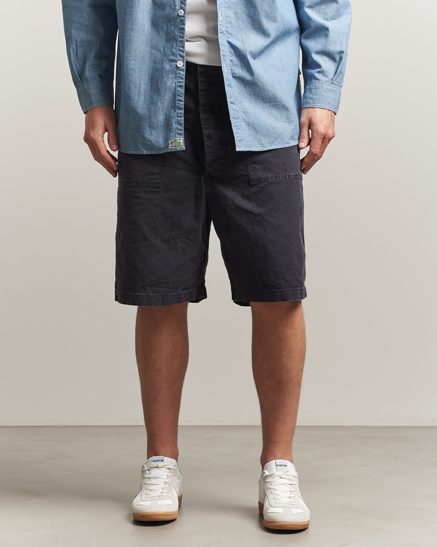 Herren | Shorts | orSlow | Summer Fatigue Shorts Washed Black
