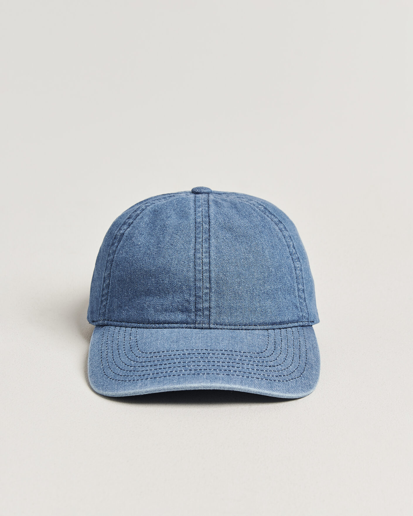 Herren | Hüte & Mützen | Varsity Headwear | Washed Denim Baseball Cap Indigo