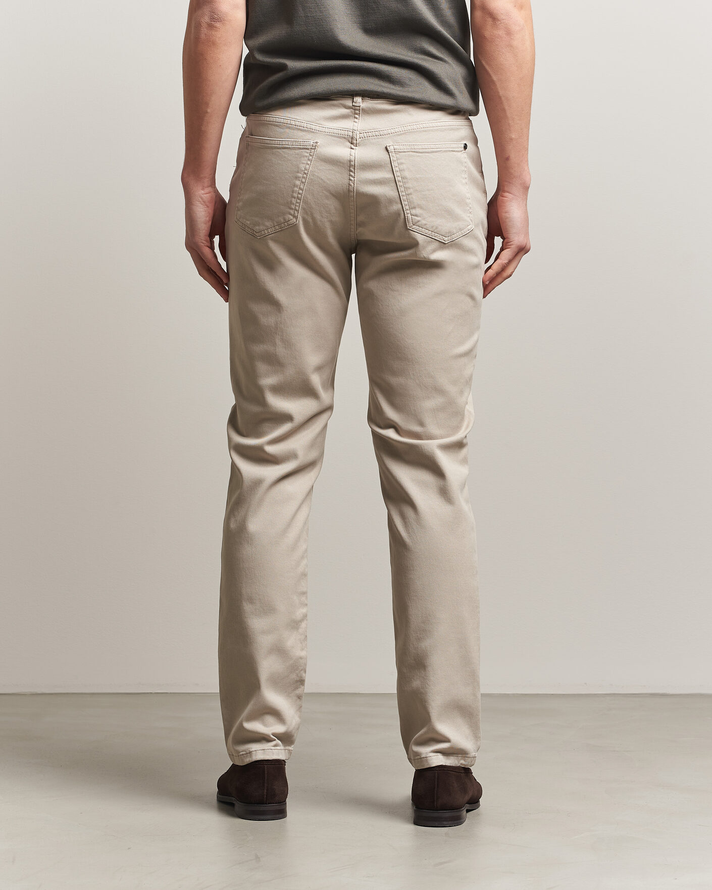 Herren | Hosen | Oscar Jacobson | Slim Fit 5-Pocket Chino  Beige