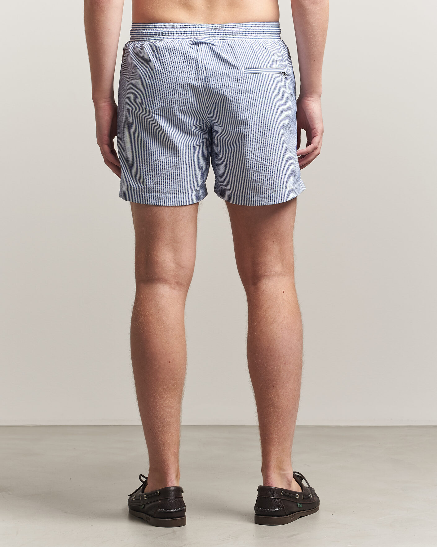 Herren | Badehosen | Orlebar Brown | Boxer Seersucker Drawstring Swim Shorts Nova Blue