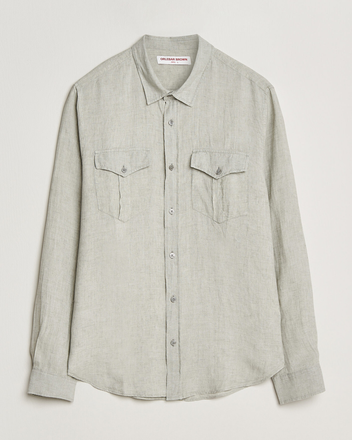 Herren | Hemden | Orlebar Brown | Coleburn Linen Shirt Cliff Grey