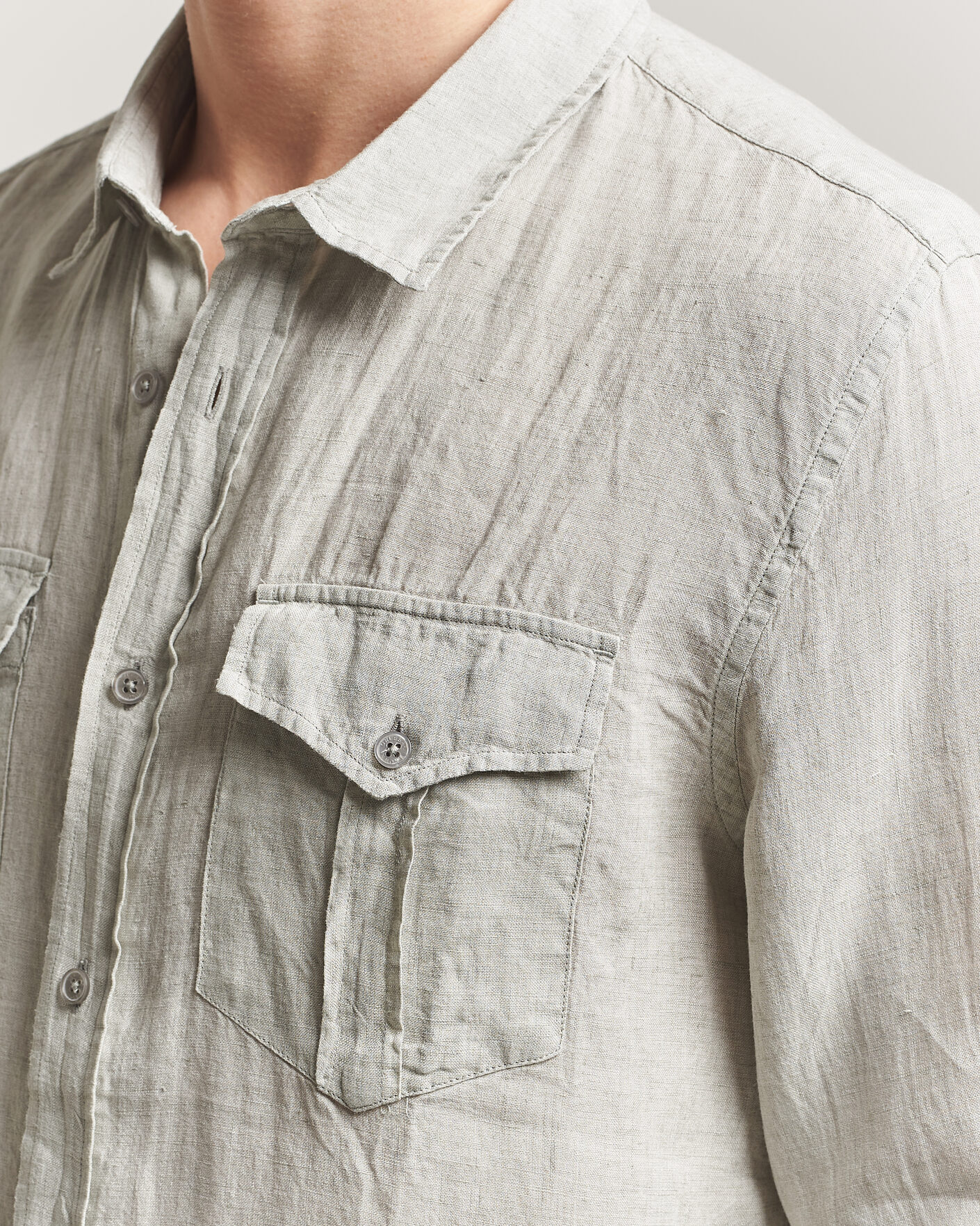 Herren | Hemden | Orlebar Brown | Coleburn Linen Shirt Cliff Grey