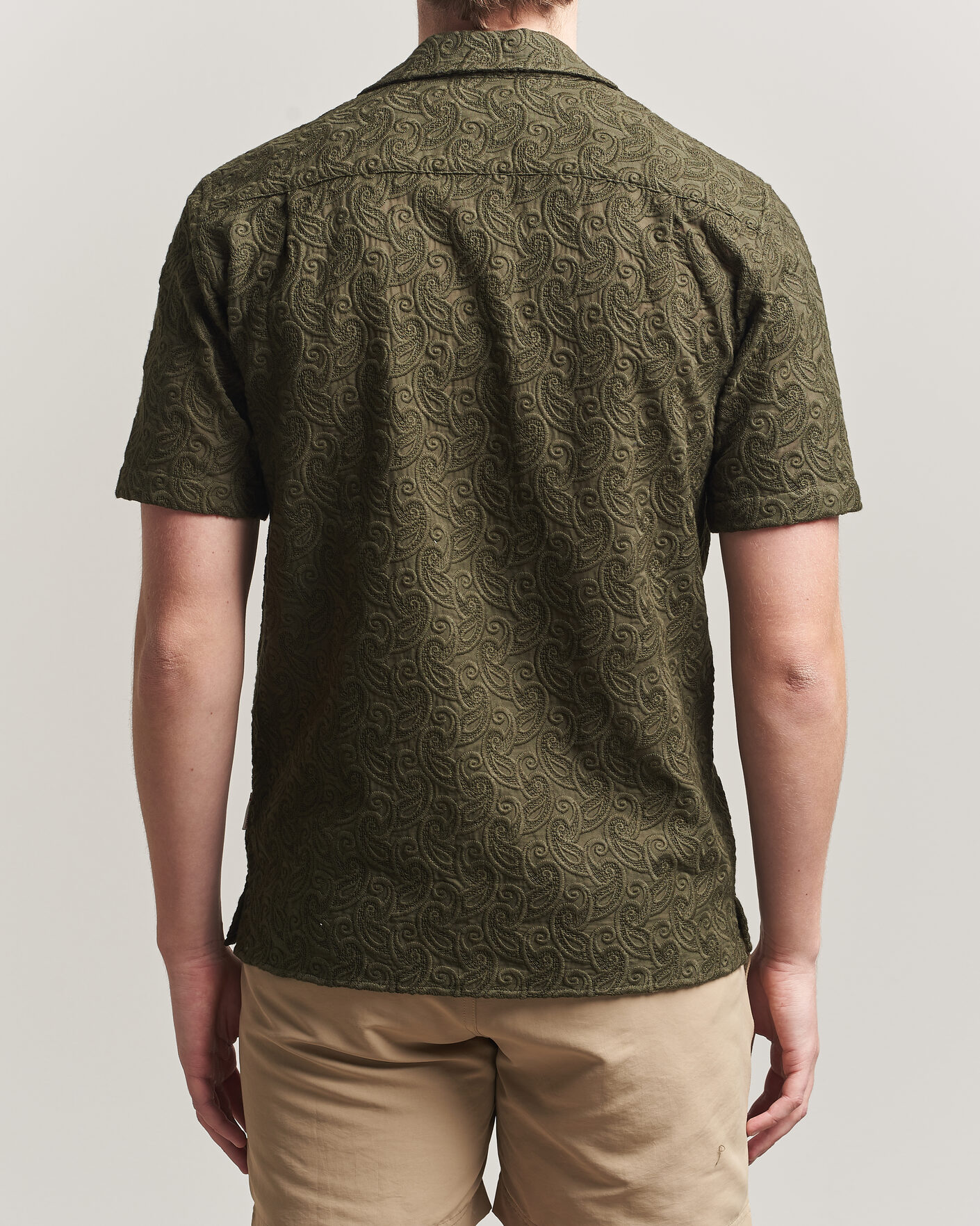Herren | Hemden | Orlebar Brown | Maitan Brodery Shirt Bayleaf Green