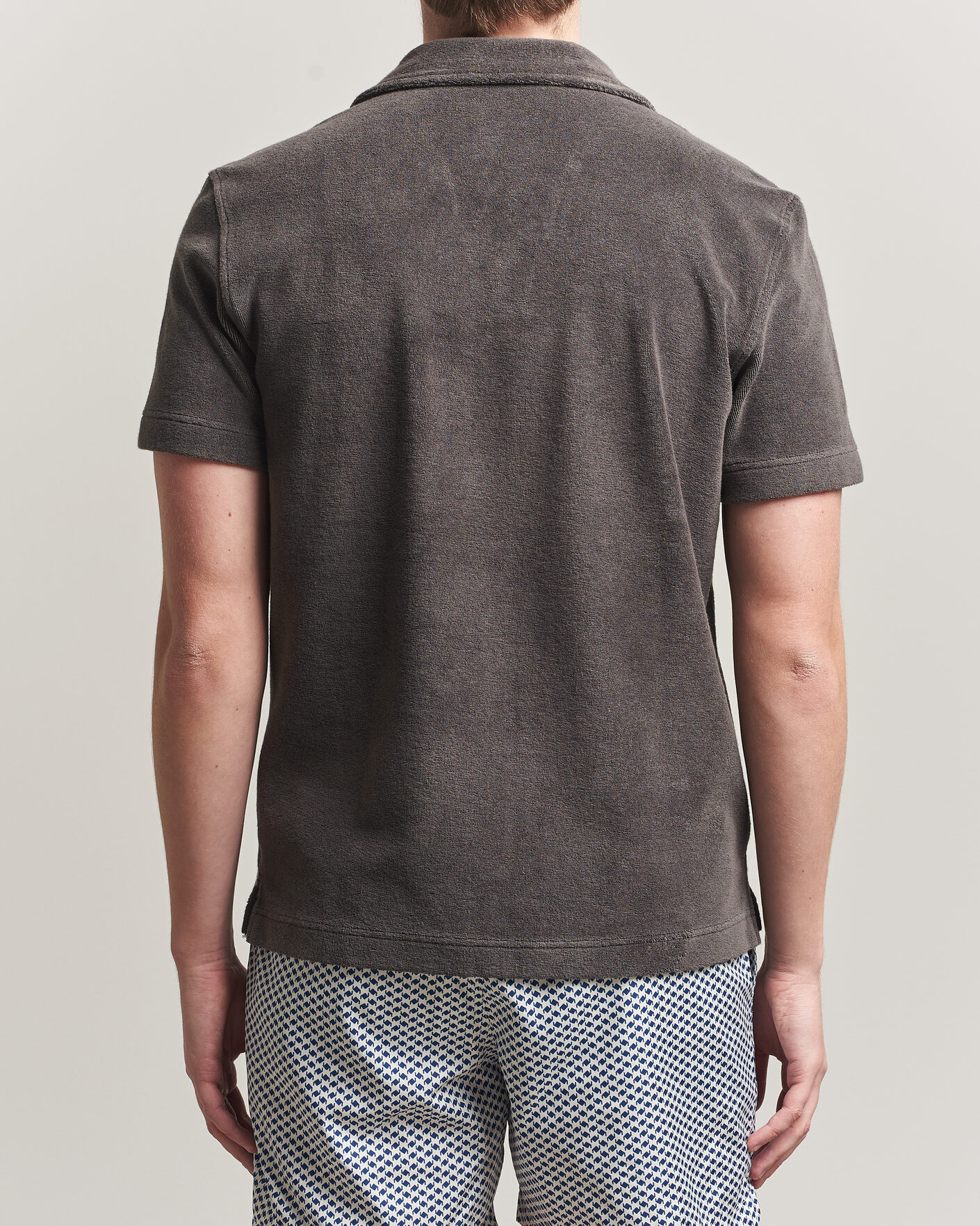 Herren | Poloshirts | Orlebar Brown | Terry Resort Polo Elephant Grey