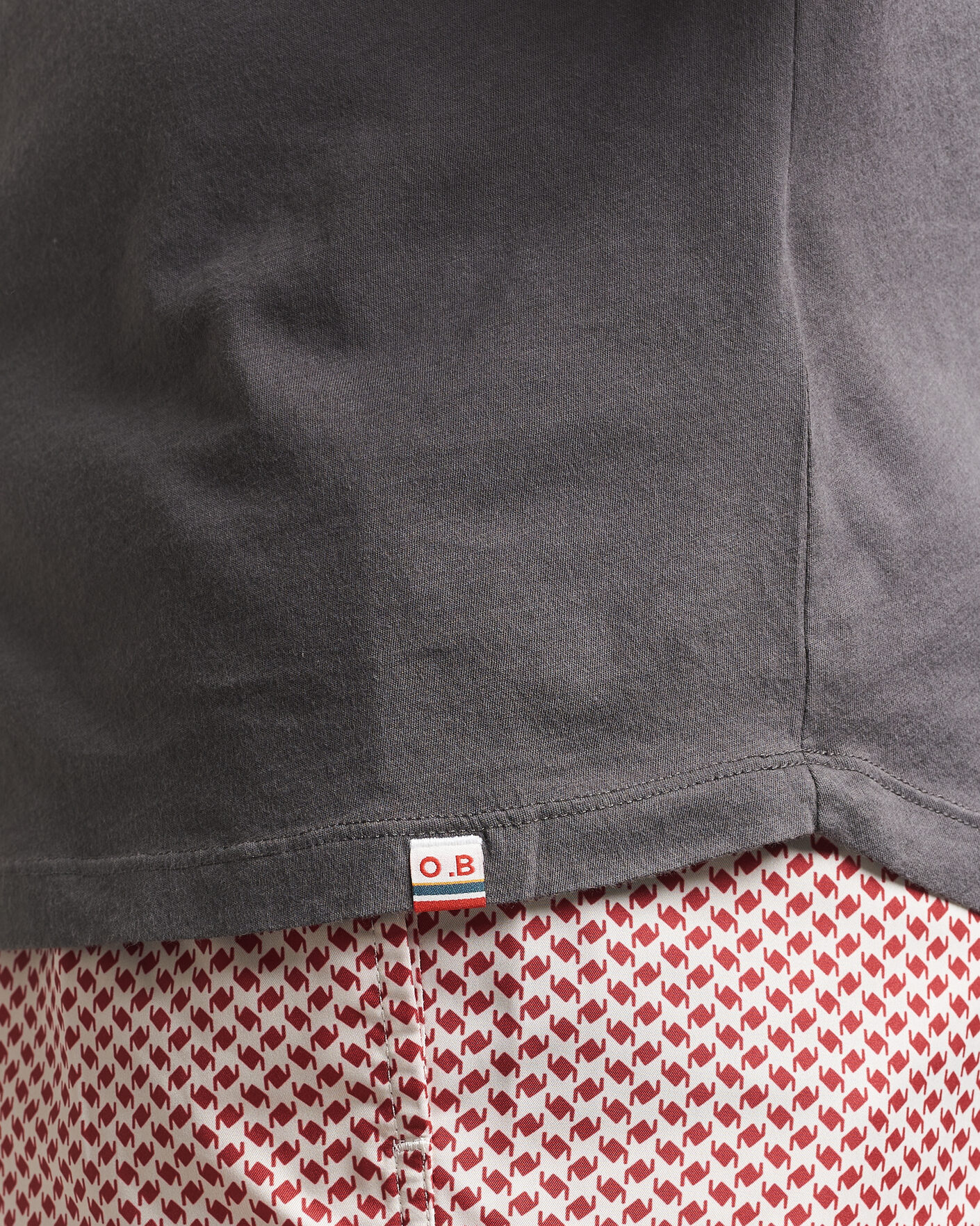 Herren | T-Shirts | Orlebar Brown | OB Crew T-Shirt Elephant Grey