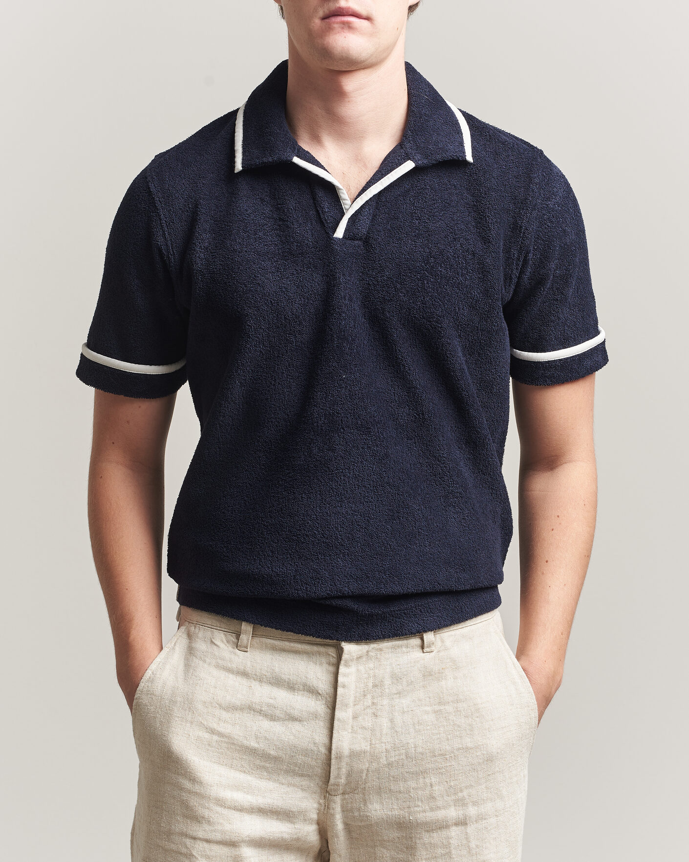 Herren | Poloshirts | Orlebar Brown | Ellery Towelling Polo Night Iris