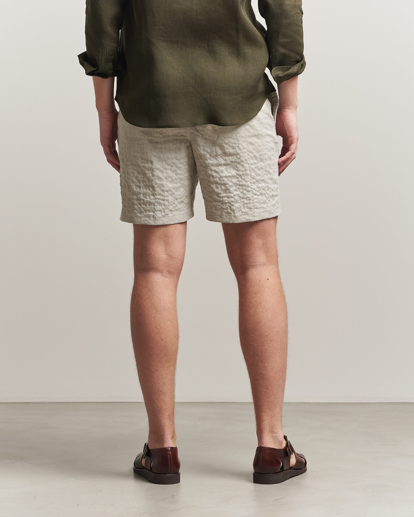 Herren | Shorts | Orlebar Brown | Alex Sereno Herringbone Shorts Light Dijon