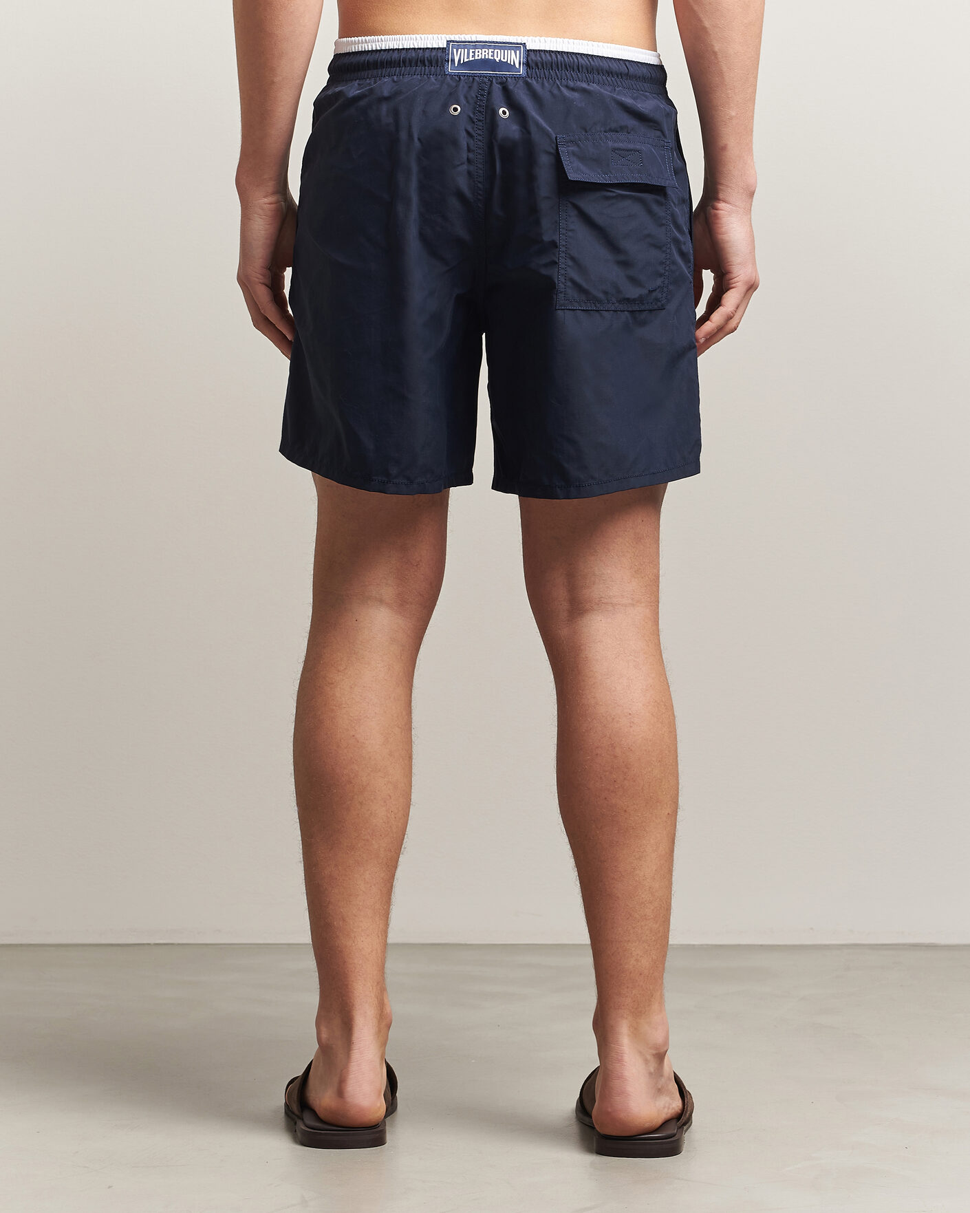 Herren | Badehosen | Vilebrequin | Moka Swimshorts Marine/Blanc