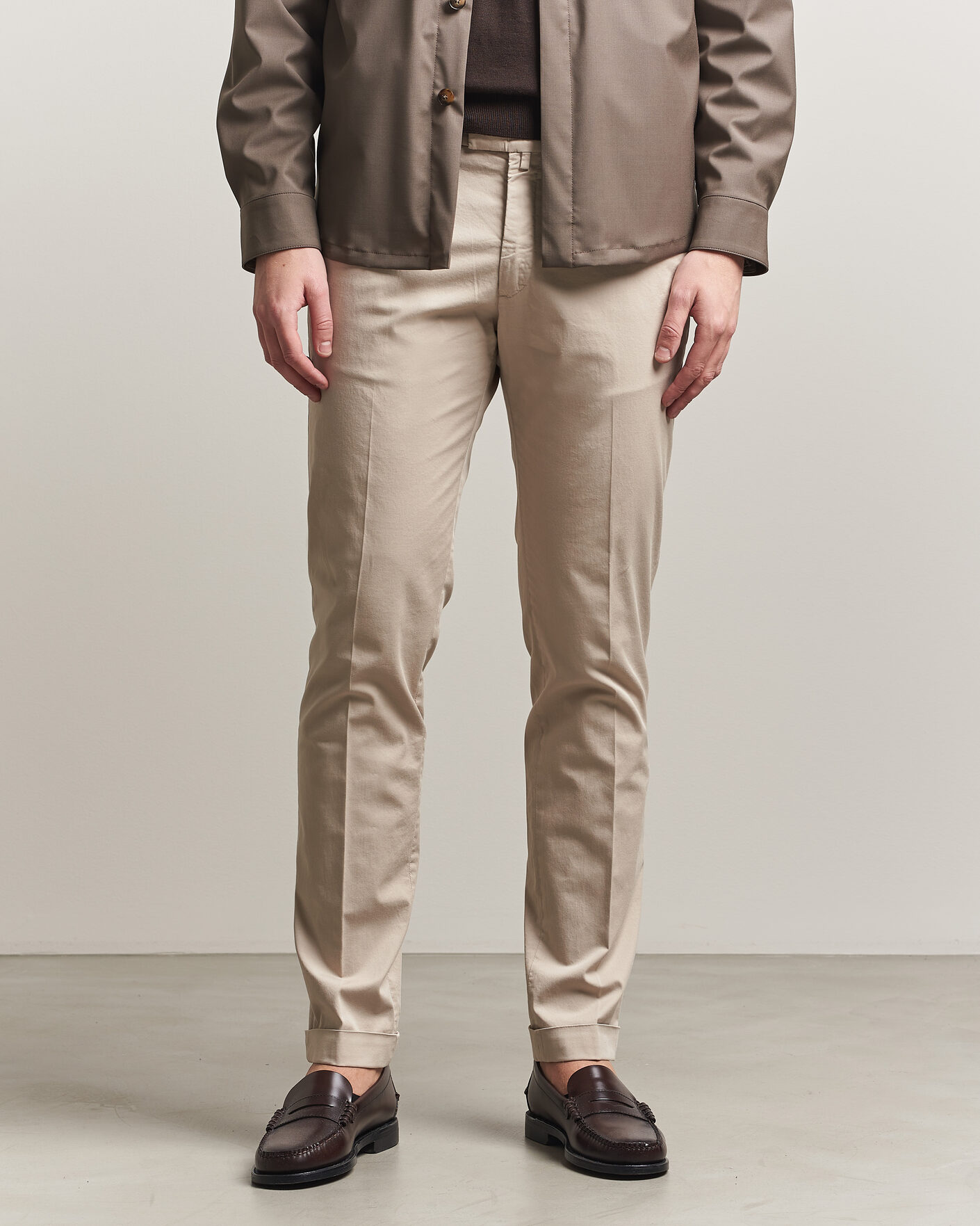Herren | Hosen | Briglia 1949 | Slim Fit Cotton Chinos Beige