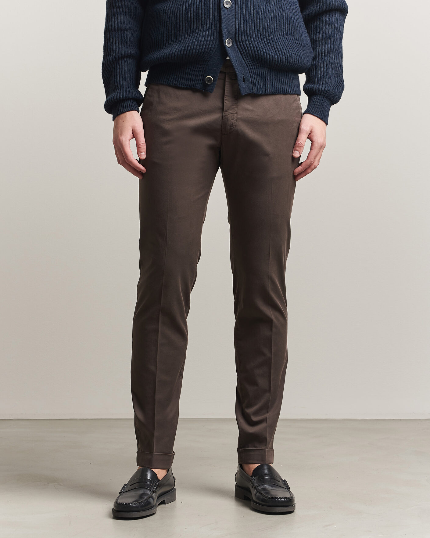 Herren | Hosen | Briglia 1949 | Slim Fit Cotton Chinos Brown