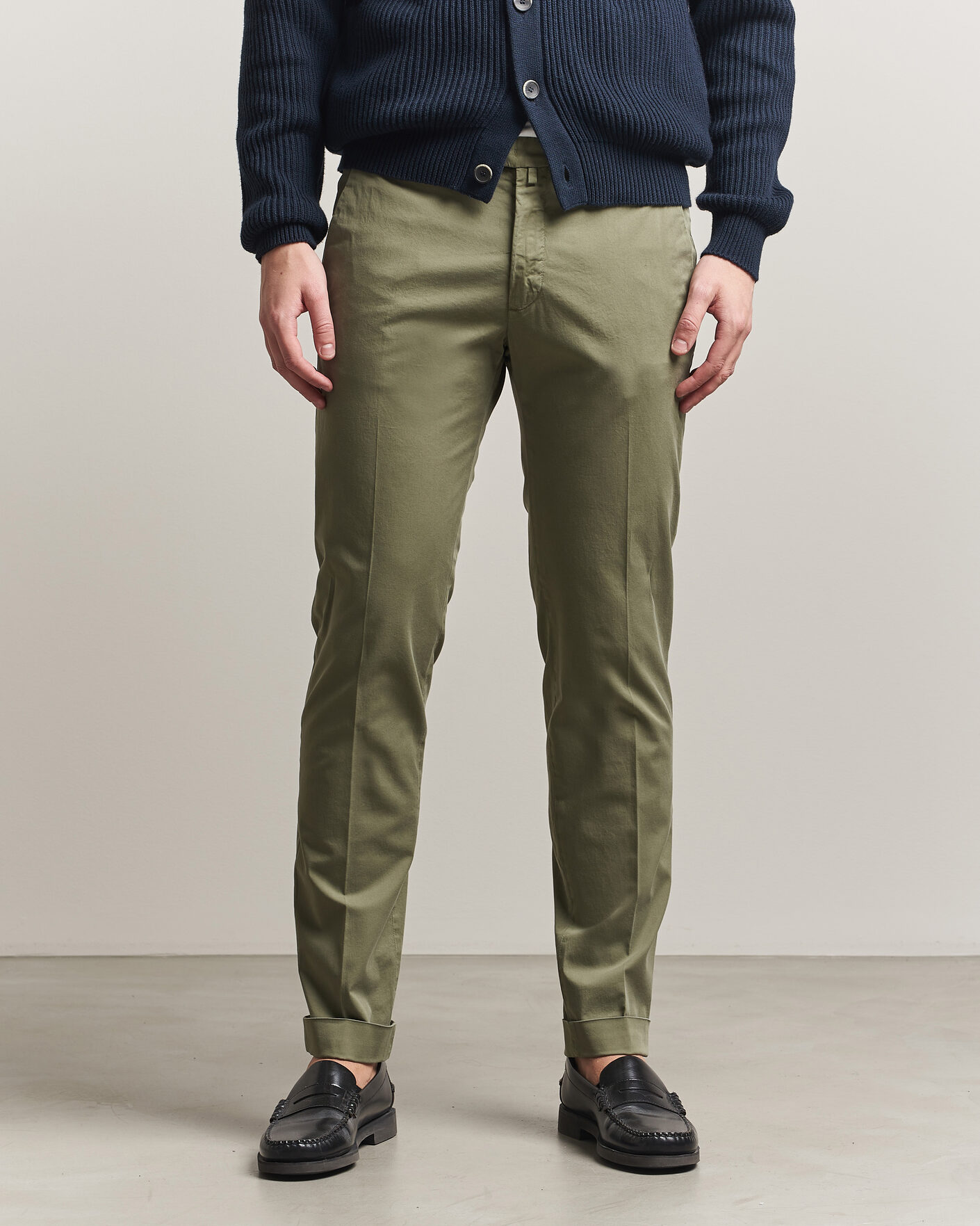 Herren | Hosen | Briglia 1949 | Slim Fit Cotton Chinos Olive